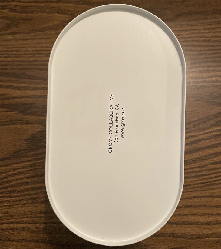 GROVE COLLABORATIVE – MATTE WHITE CLEANING CADDY TIN BUCKET – New
