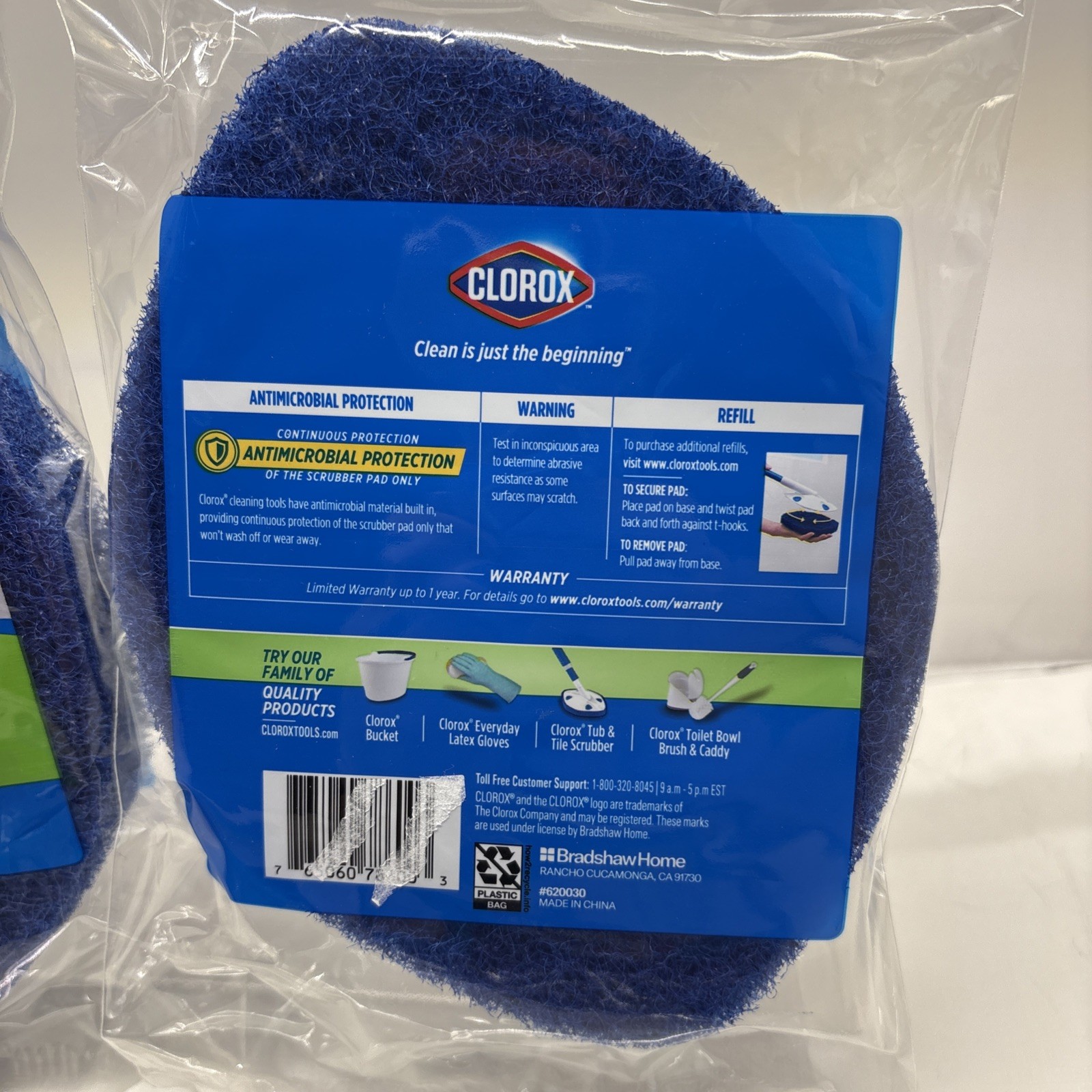 4 X Clorox Tub & Tile Scrubber Refill Non-Scratch Pads (B46