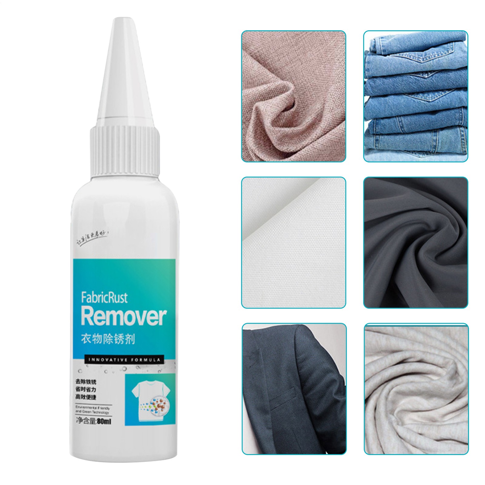 80ml Fabric Rust Remover, Fabric Rust Stain Remover, Rust Remover For Clothes