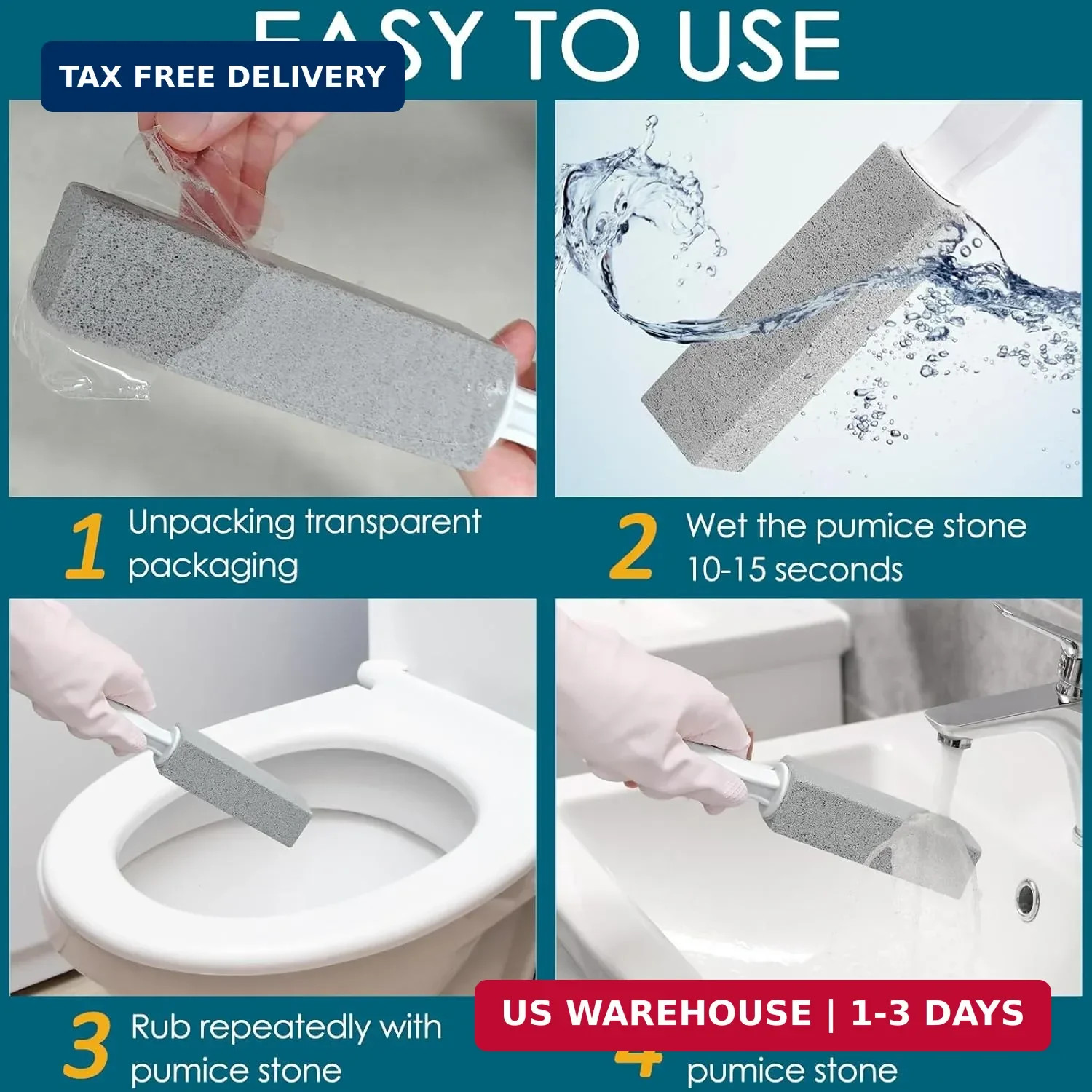 20 Pack Pumice Stone Toilet Bowl Cleaner Pumice Stone with Handle for Toilet Cle