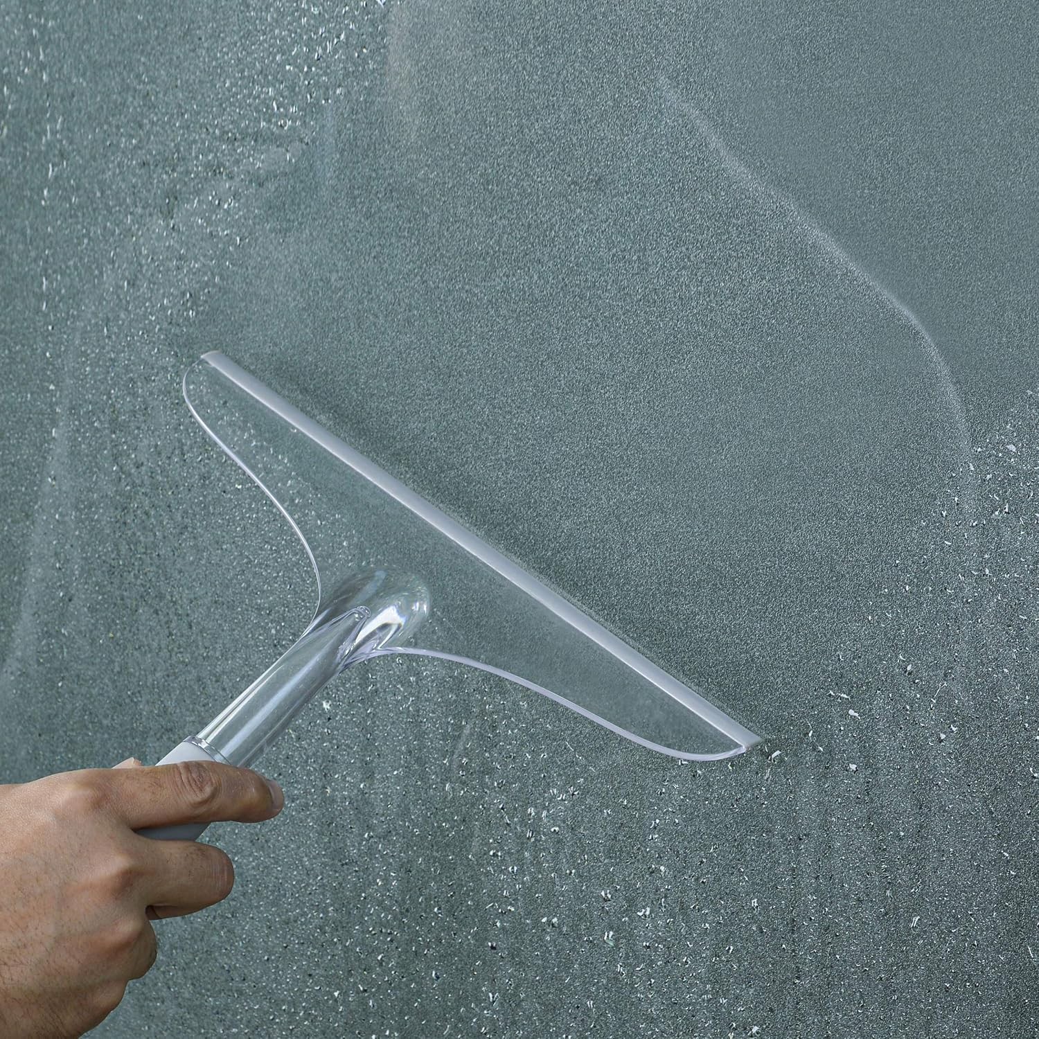 Shower Squeegee for Bathroom Glass Doors and Mirror, 10” Rubber Window Cleaner