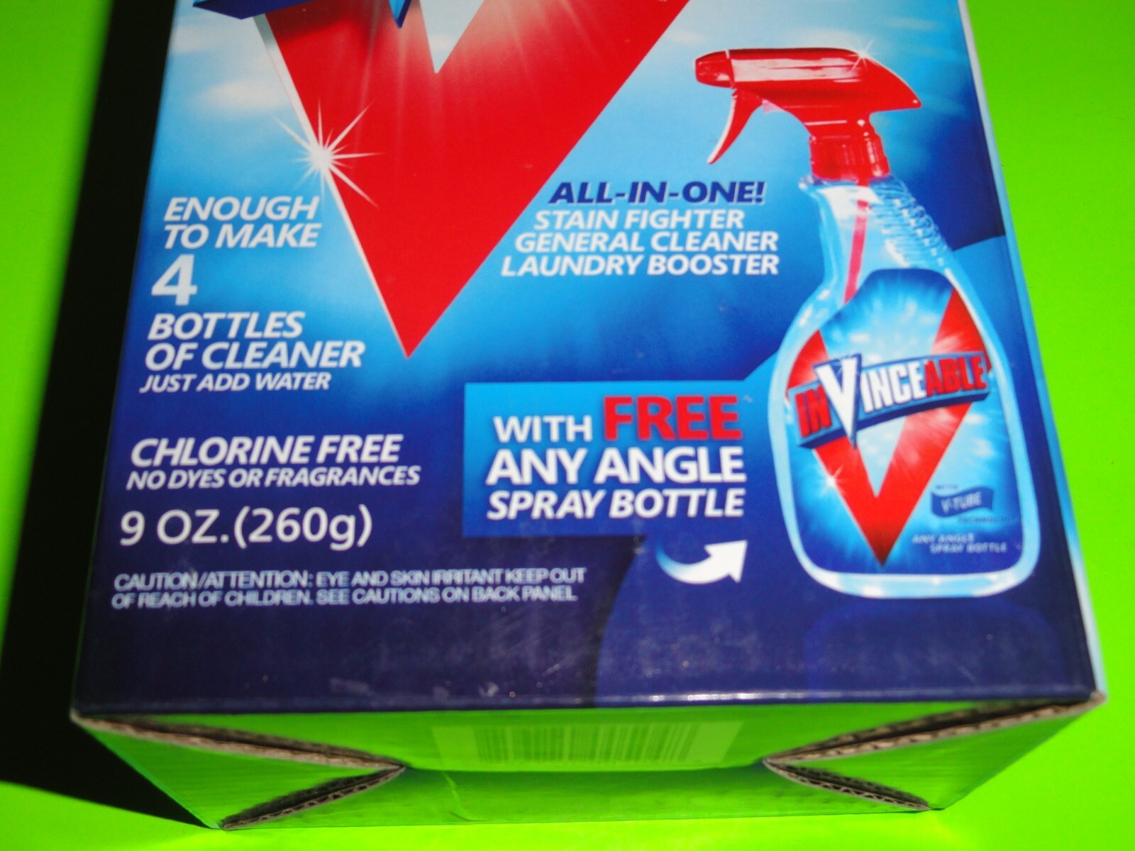 (5x) InVinceable Bottle + 20pk All In One Cleaner Stain Fighter Laundry Booster