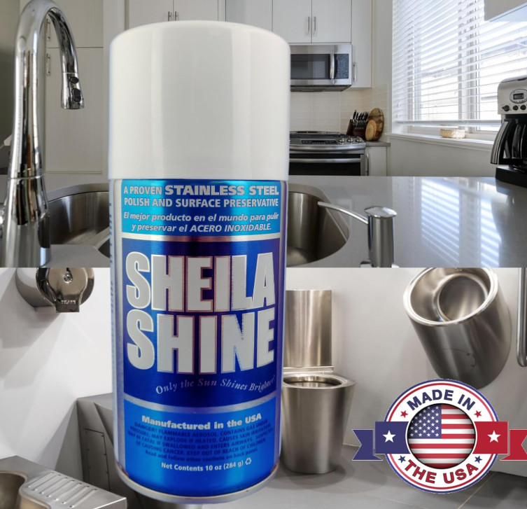 Sheila Shine 10 Oz. Low VOC Stainless Steel Cleaner, Polish & Surface-3 PK