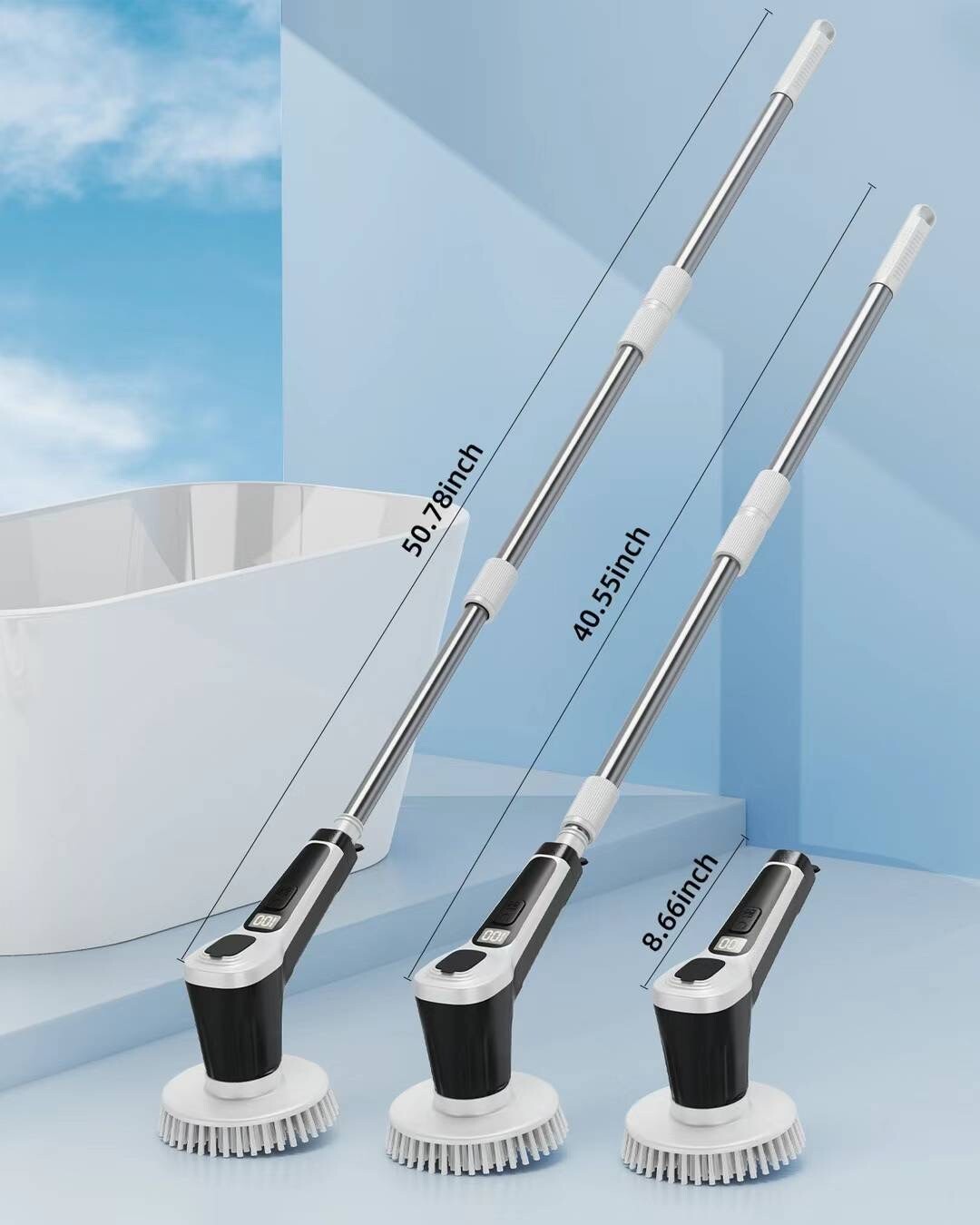 Brand New IP68 Waterproof 4500mAh Household Electric Rotary Cleaning Brush