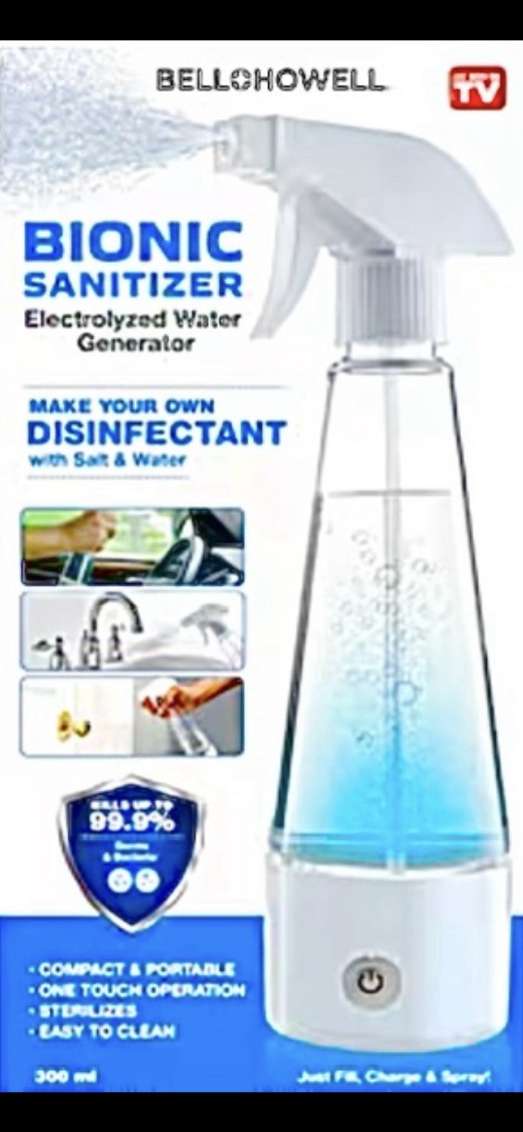 Bell & Howell Bionic – Salt Water Spray Bottle – As Seen On TV! NEW