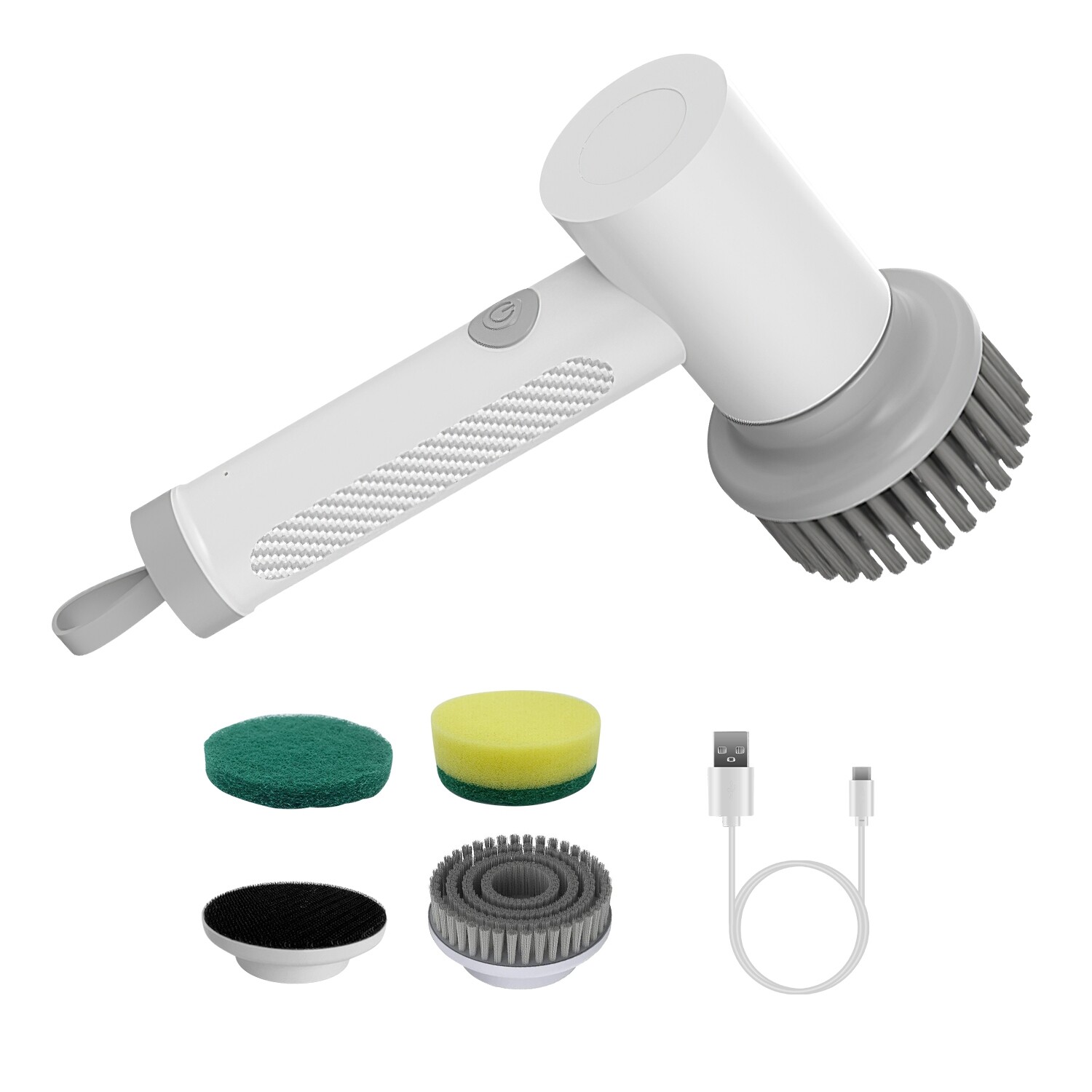 Electric Handheld Spin Scrubber Portable Cordless Cleaning Brush Shower Scrubber
