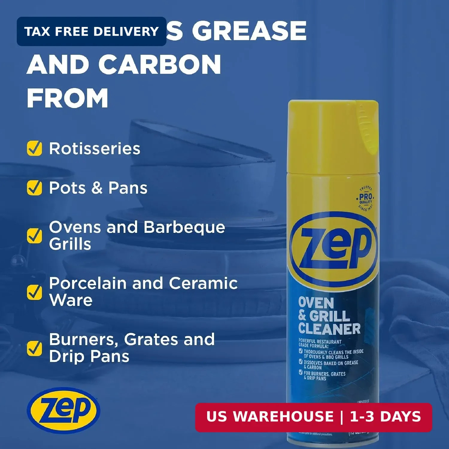 Zep Heavy-Duty Oven and Grill Cleaner – 19 oz (Case of 2) ZUOVGR19 – Dissolves G