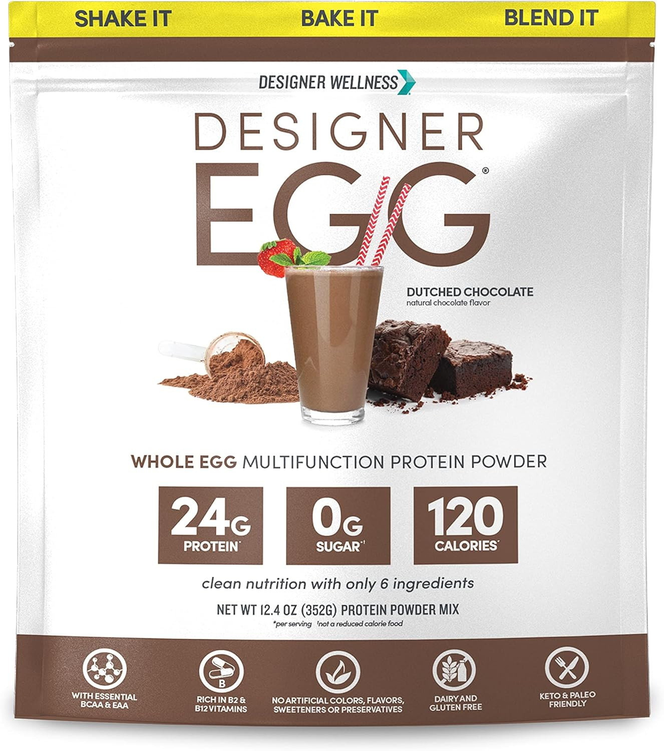 , Designer Egg, Natural Egg Yolk & White Protein Powder, Keto and Paleo Friendly