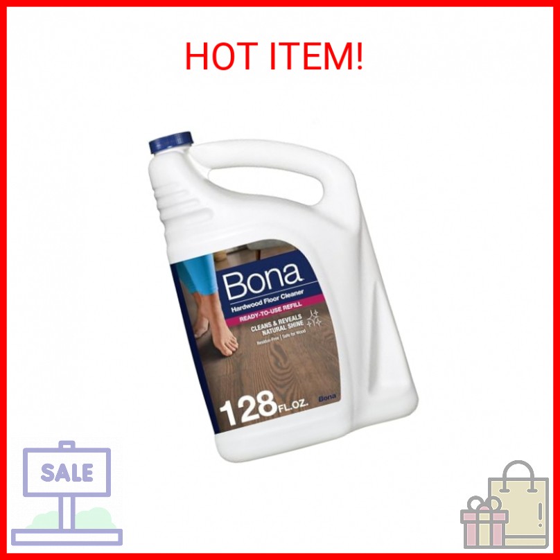 Bona Hardwood Floor Cleaner Refill – 128 fl oz – Unscented – Refill for Bona Spr