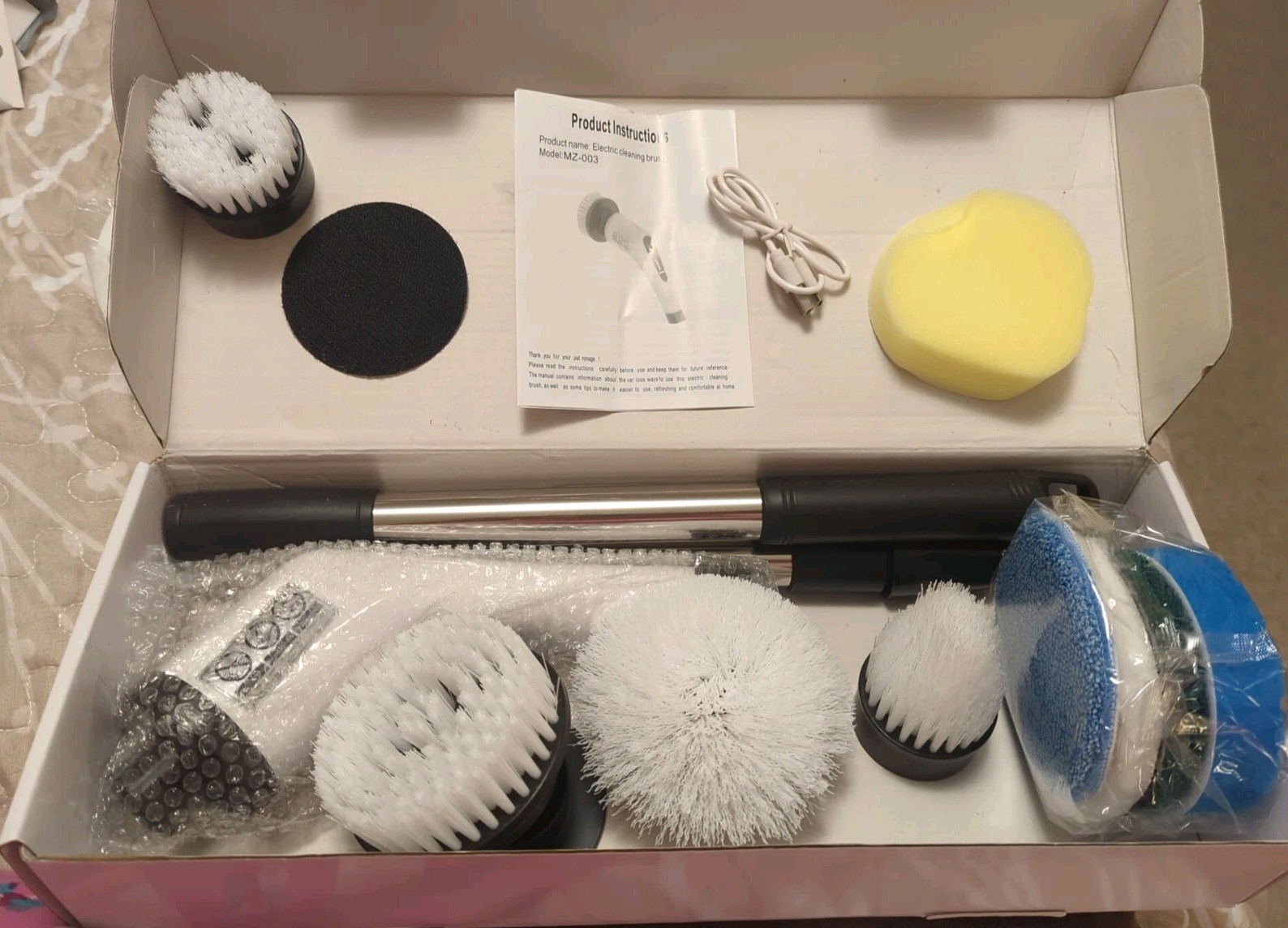 9 In 1 Electric Cleaning Brush 25 Watt High Power Many Attachments And Brushes
