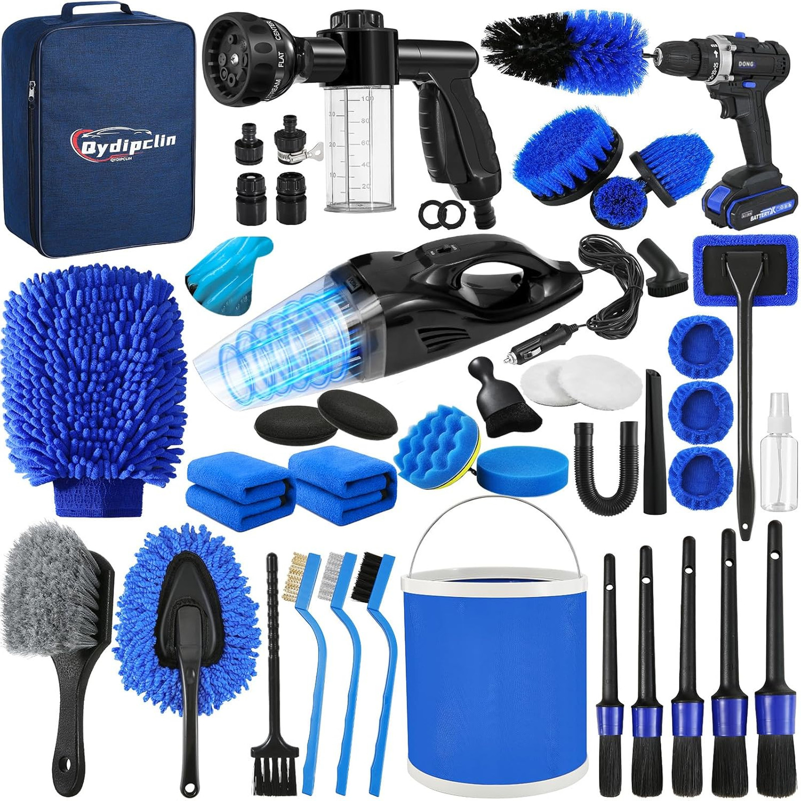 Car Detailing Brush Set with Soft Bristles and Drill Brushes Pack, Interior