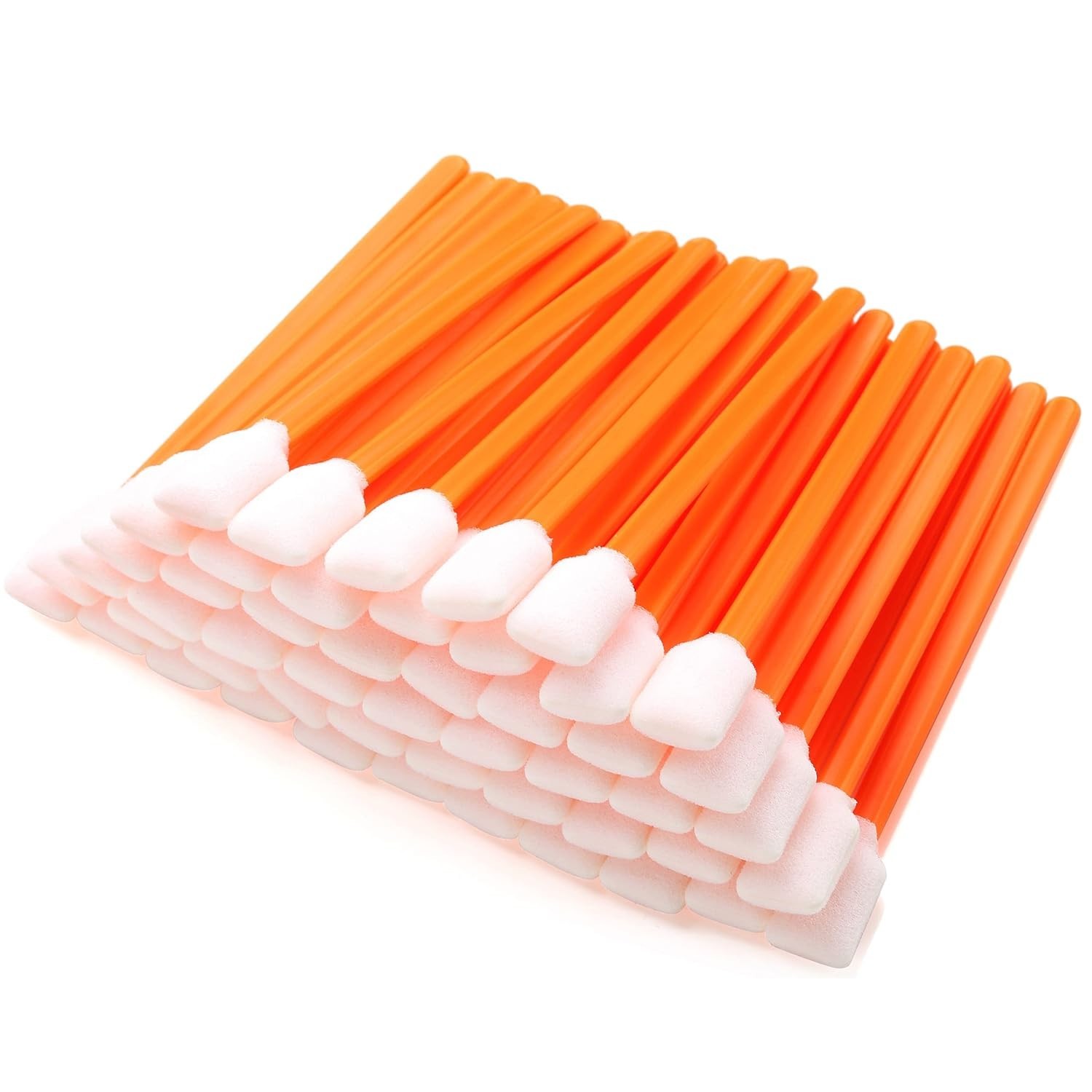 High-Quality Orange Foam Swab Sticks – Essential 200 Pcs for Precision Cleaning