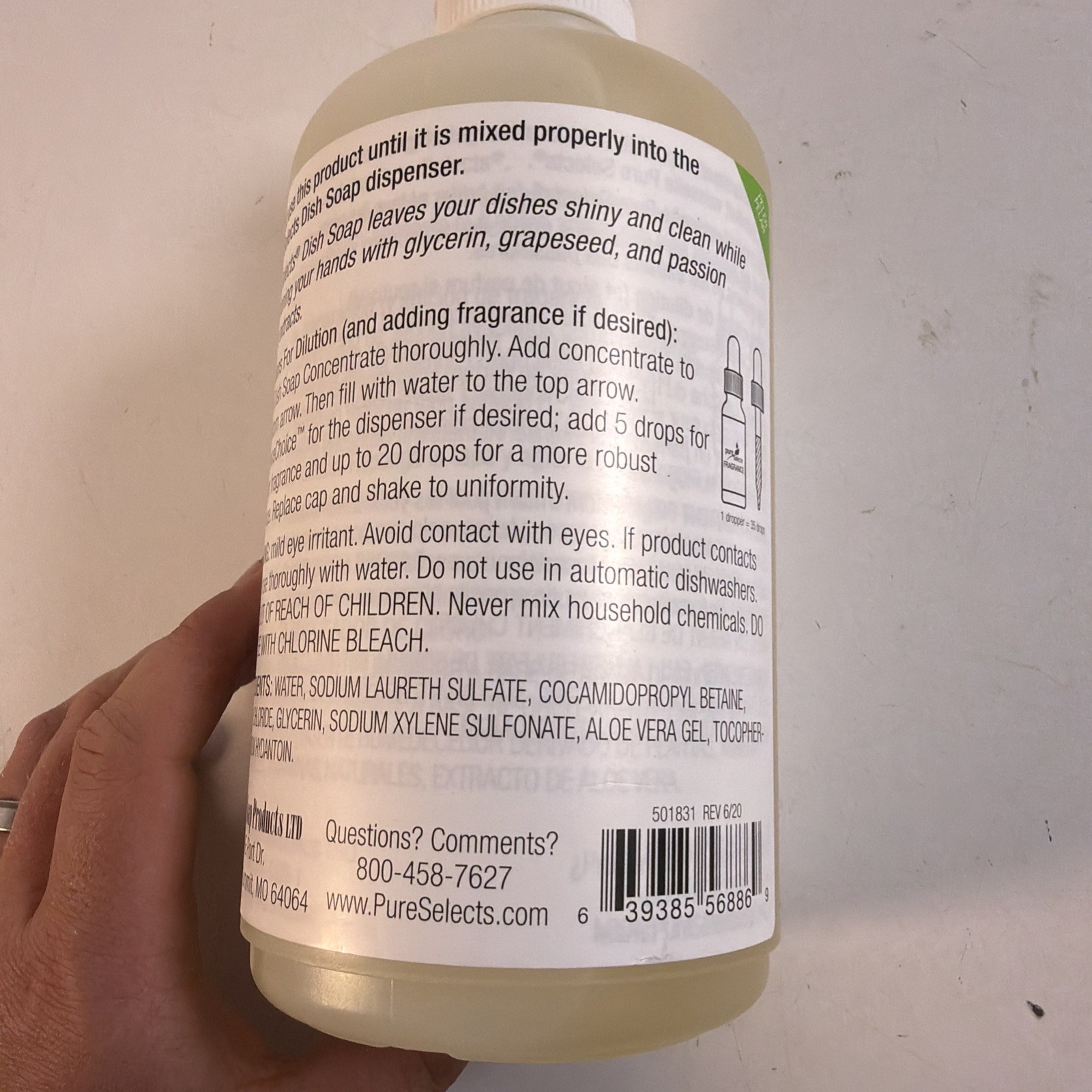 NEW 1QT NEW PURE SELECTS PLATINUM Liquid Dish Soap Concentrate NATURAL 8 Quarts