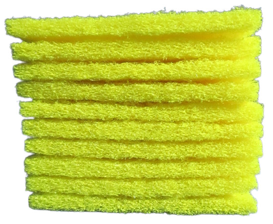10-60 Yellow Industrial Light Duty Cleaning Scouring Pad Pot Griddle Bathroom