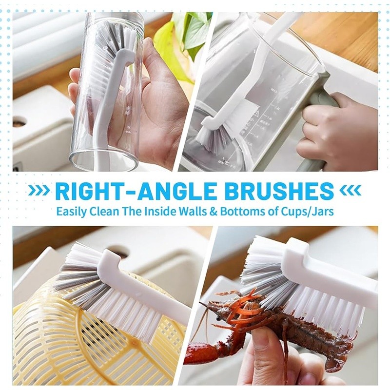 16Pcs Crevice Cleaning Brush Set Multi-Purpose Tool Kitchen Bathroom Appliances