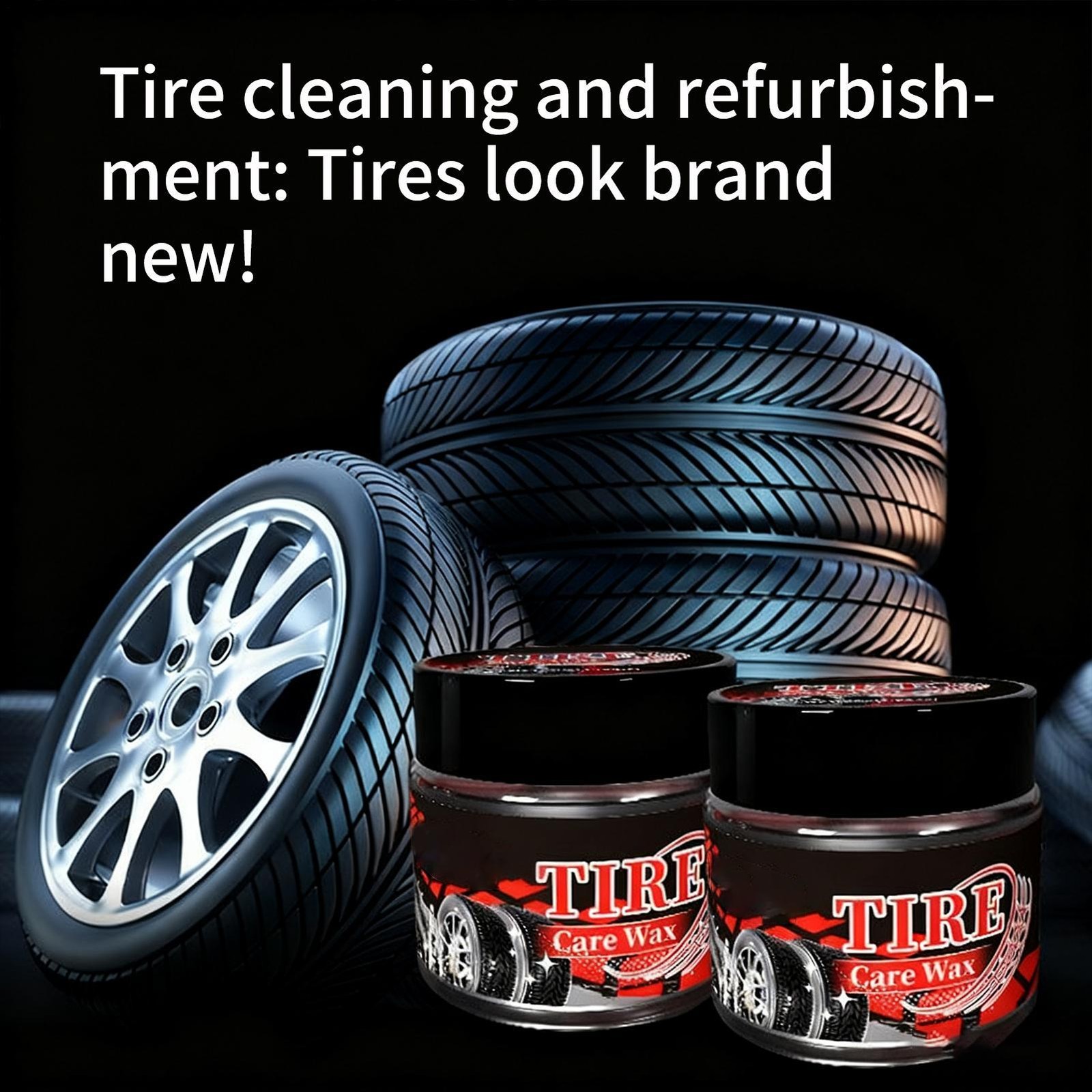 Tire Wax Long Lasting Car Rim Cleaner 30g Polishing Car Detailing Rim