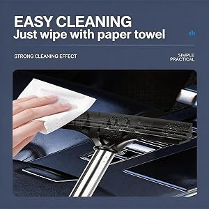 4 Pack All-Purpose Car Rearview Side Mirror Squeegee with Retractable Handle for