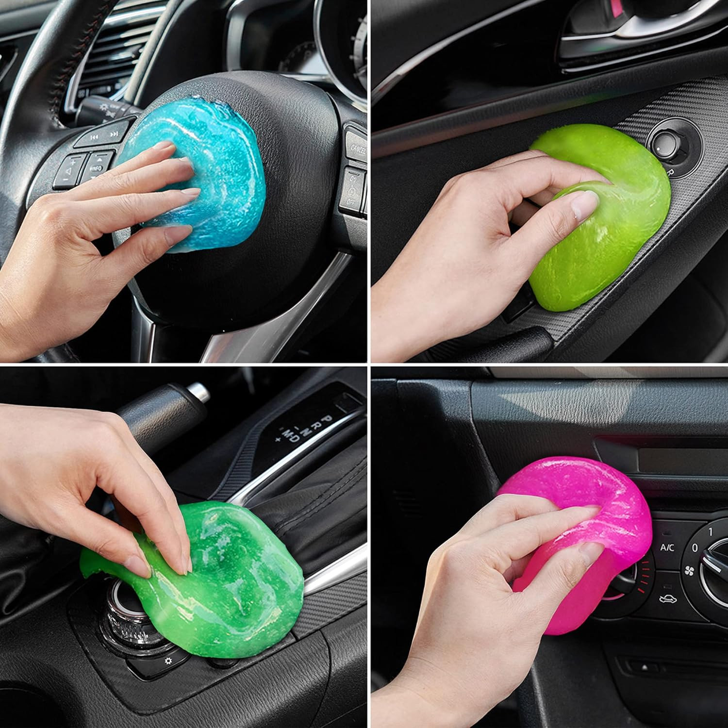 Car Cleaning Gels 4-Pack, Car Cleaning Putty Universal Auto Detailing Tools Car