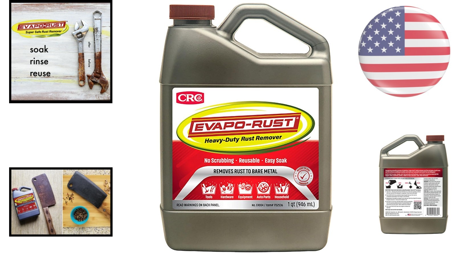 Safe & Effective 32 oz Rust Remover – CRC Evapo-Rust for Metal Restoration