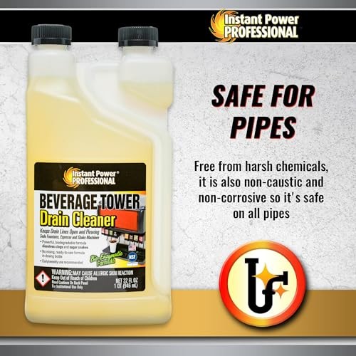 Professional Beverage Tower Drain Cleaner, Keg Line Cleaner Solution 1 Pack
