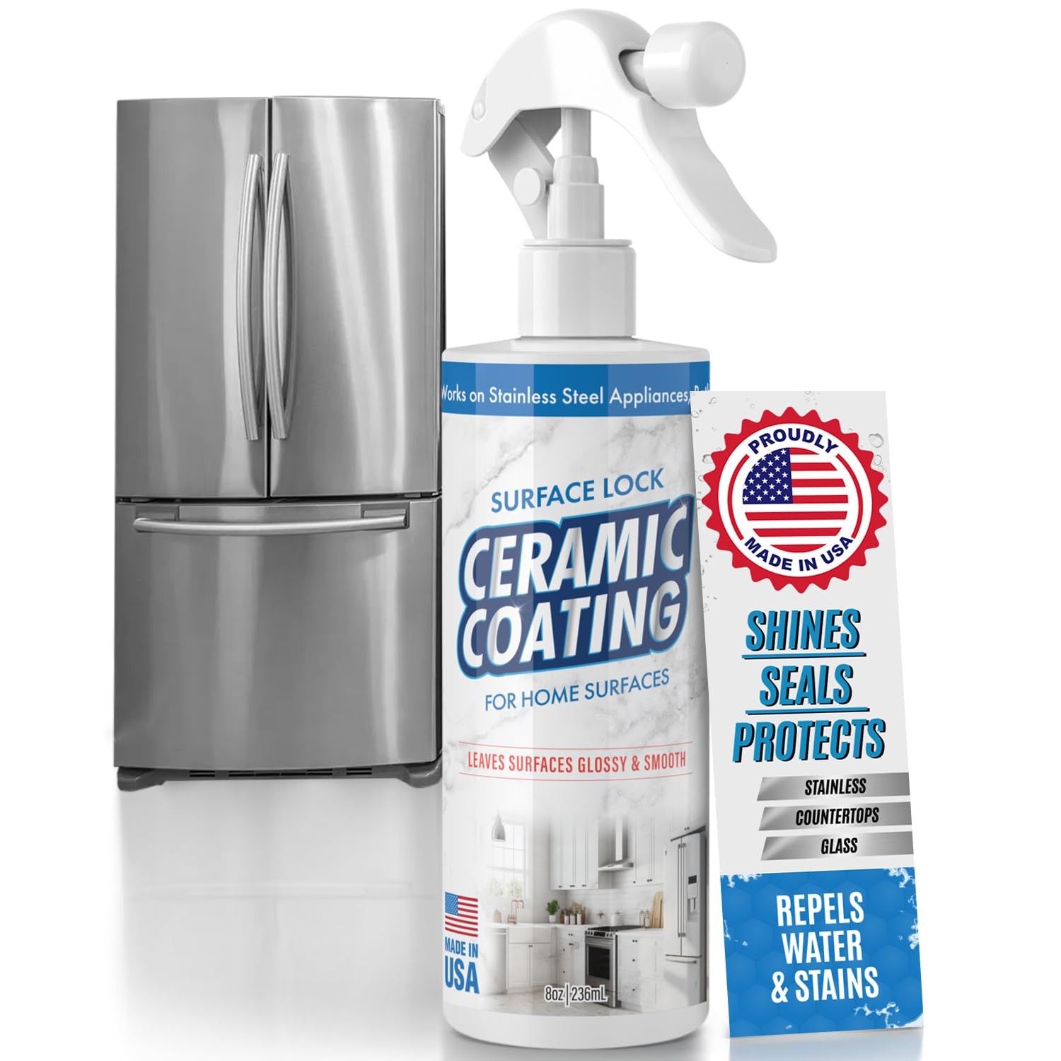 Surface Lock Ceramic Coating for Stainless Steel 8 Fl Oz (Pack of 1), navy