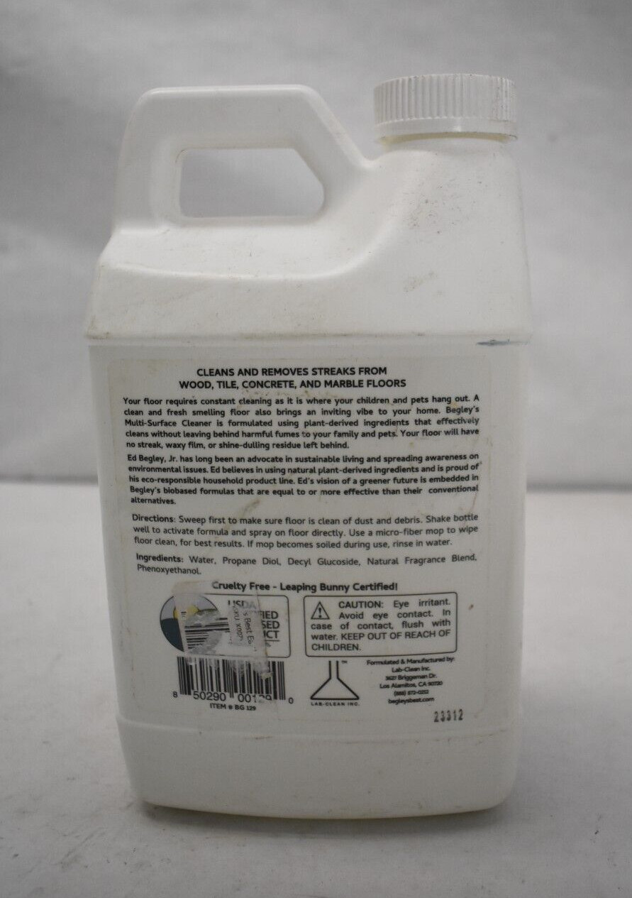 Earth Responsible Natural Plant Based Multi Surface Floor Cleaner Citrus 64oz