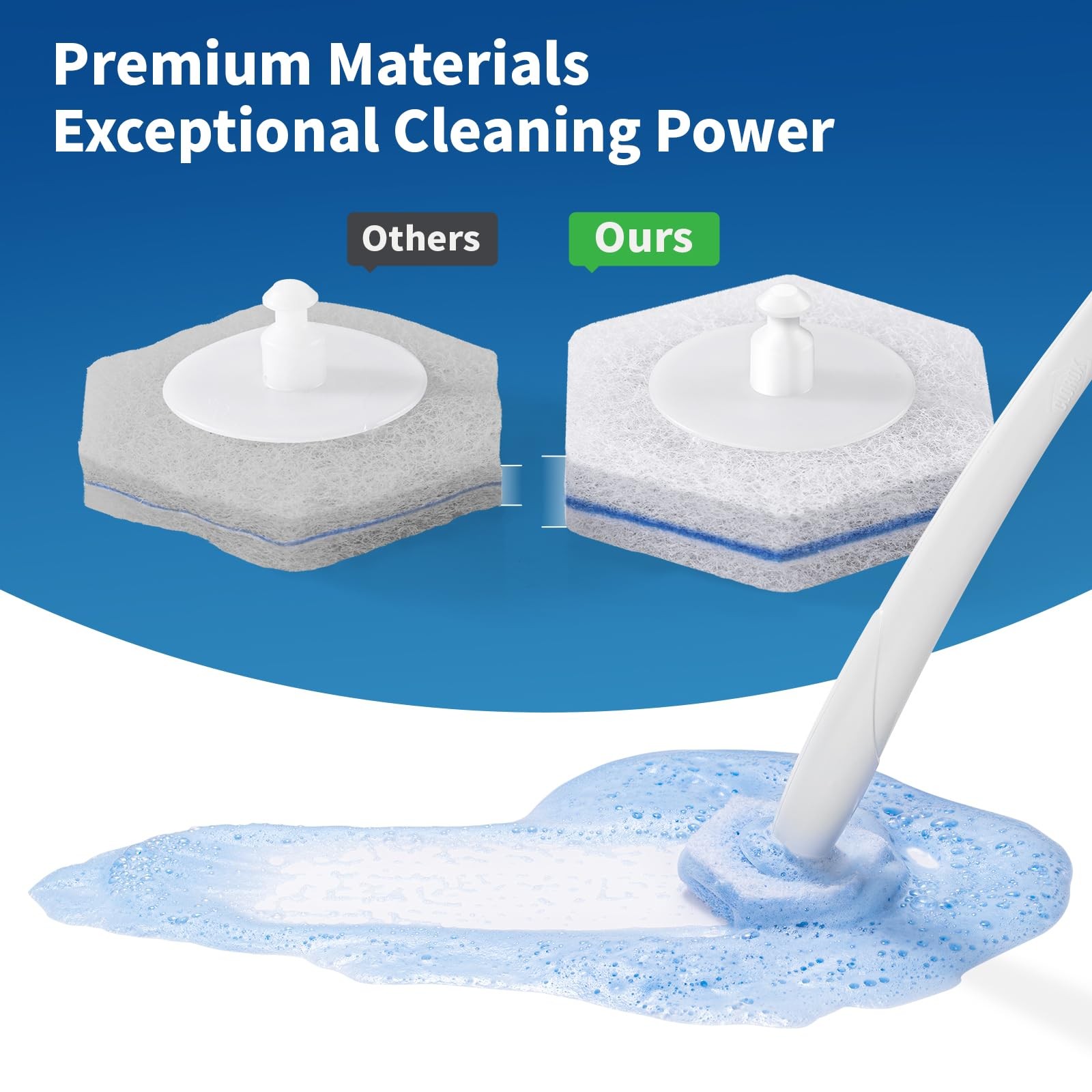 Compatible with Clorox Toilet Wand – Disposable Toilet Brush Head Refills (20 Co
