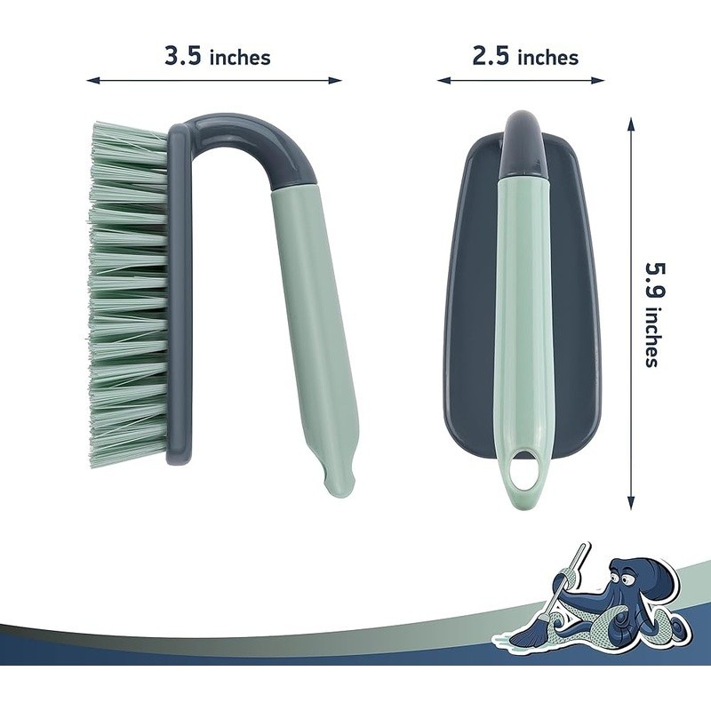 Scrub Brush Shower Cleaning Brush Comfort Grip Stiff Flexible Bristles Bathroom