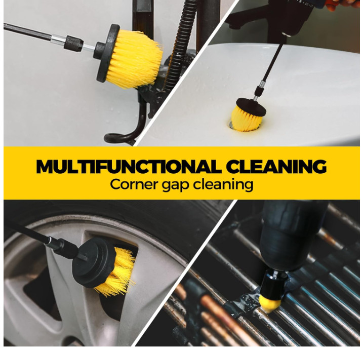 7Pack Drill Brush Attachment Set-Car Interior Detailing Kit，Power Scrubber Brush