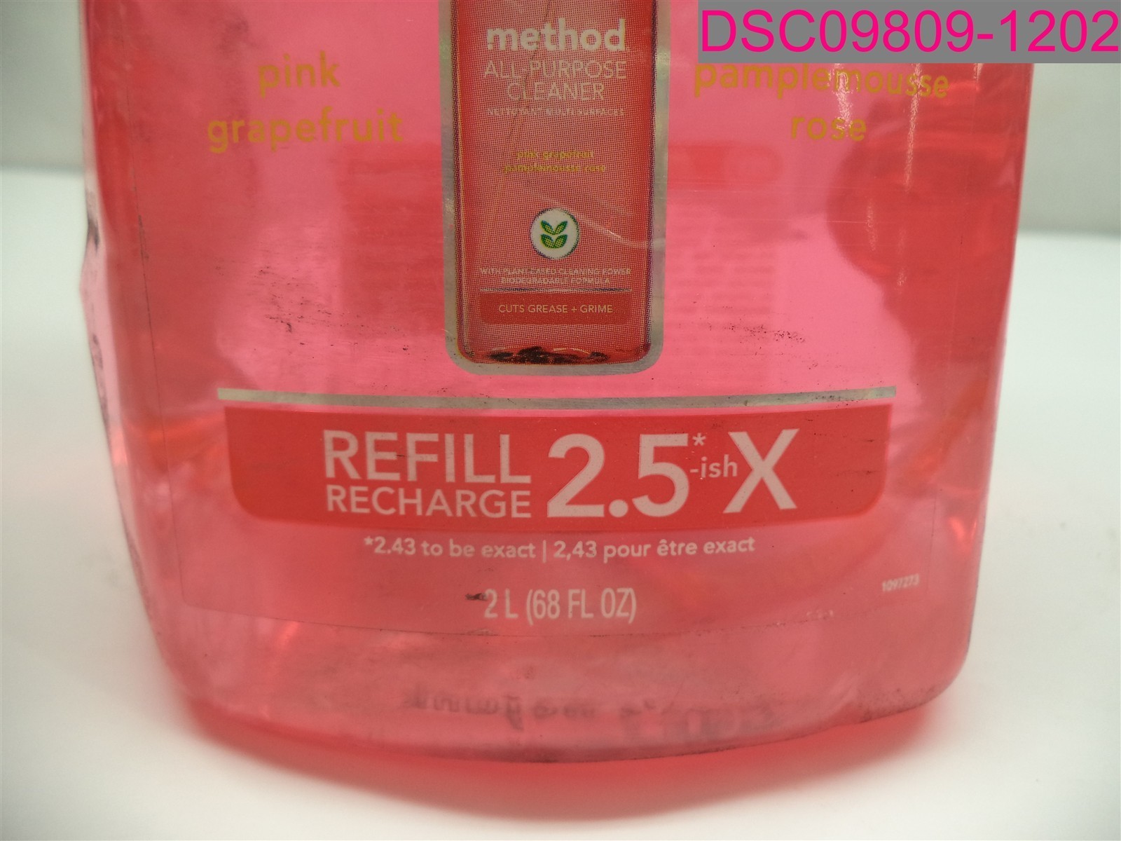 QTY=2; Method All Purpose Cleaner Refill 68 fl oz. Pink Grapefruit