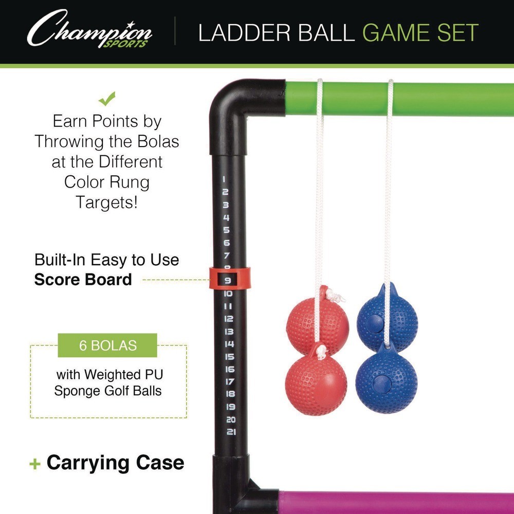 Champion Sports LGSTSET Ladder Ball Game Set (1-Set) New