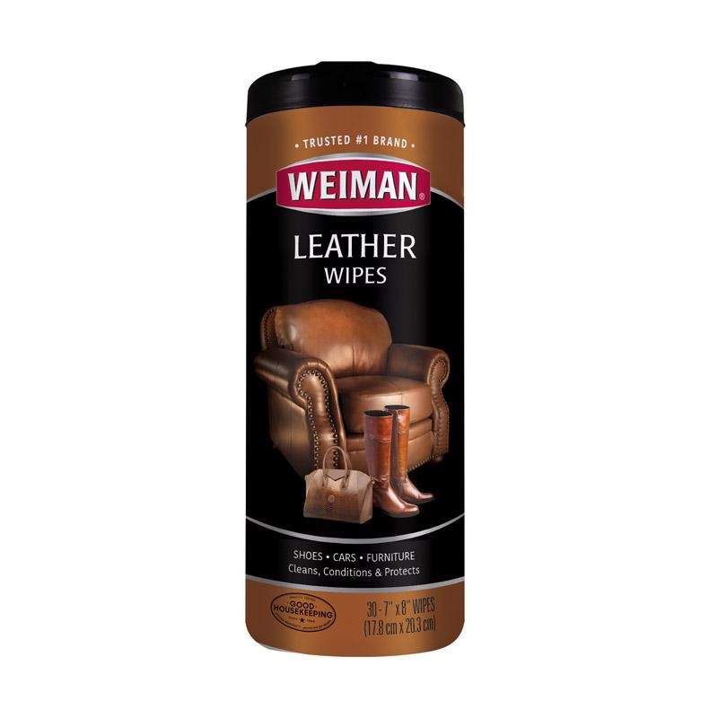 Weiman 91 White Lemon Scent Leather Wipes 8 L x 7 W in.