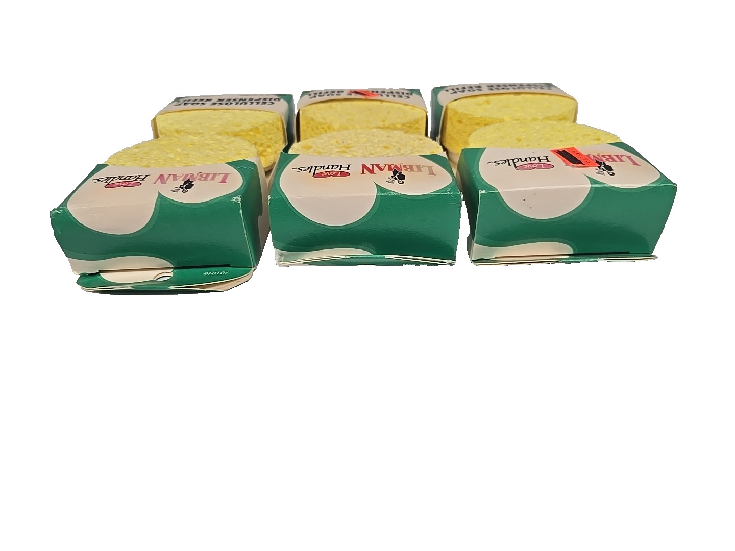 Libman Love Handles Vintage 2002 Cellulose Soap Dispenser Refill 3 Packs NOS