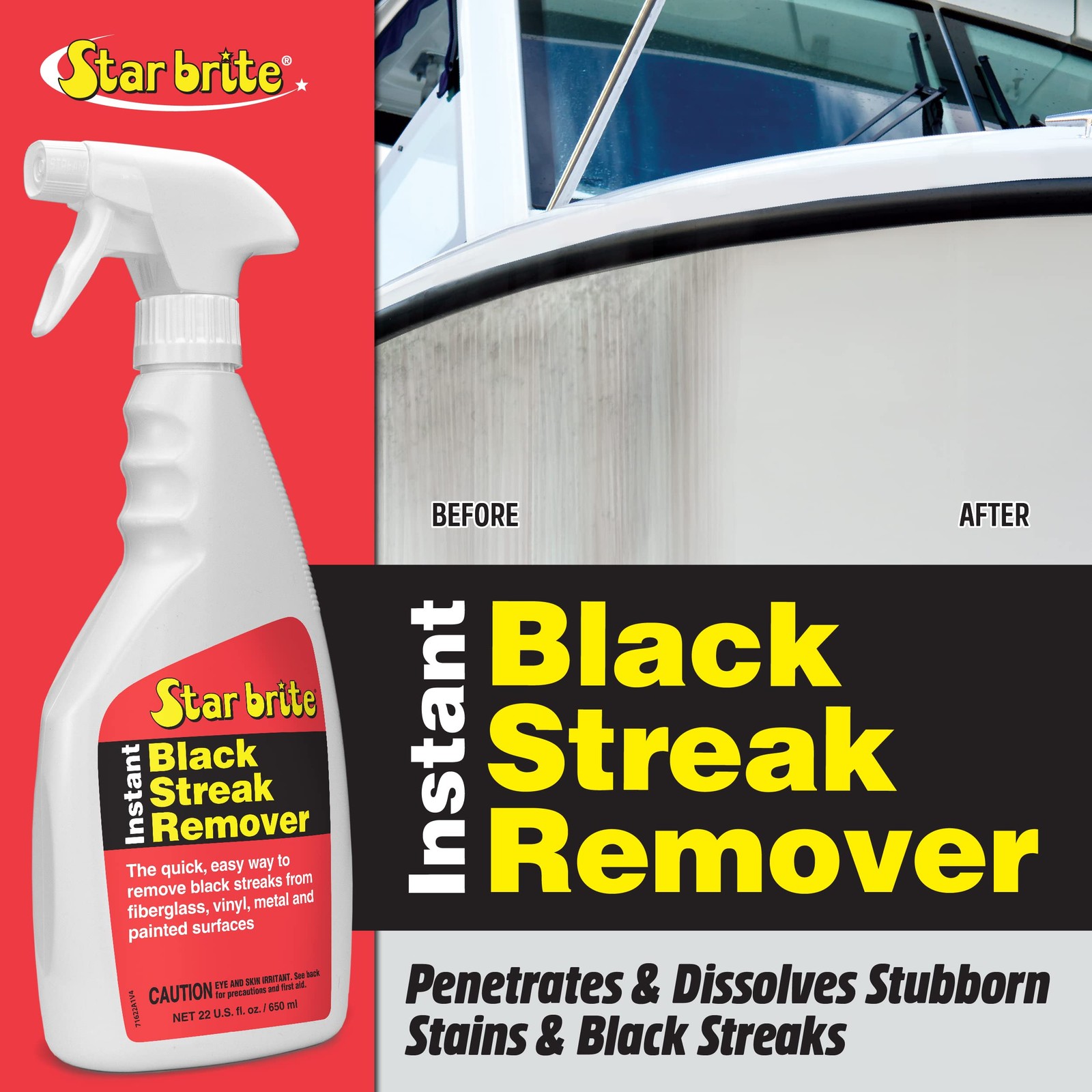 STAR BRITE Instant Black Streak Remover Multi Surface Cleaner 22 Fl Oz