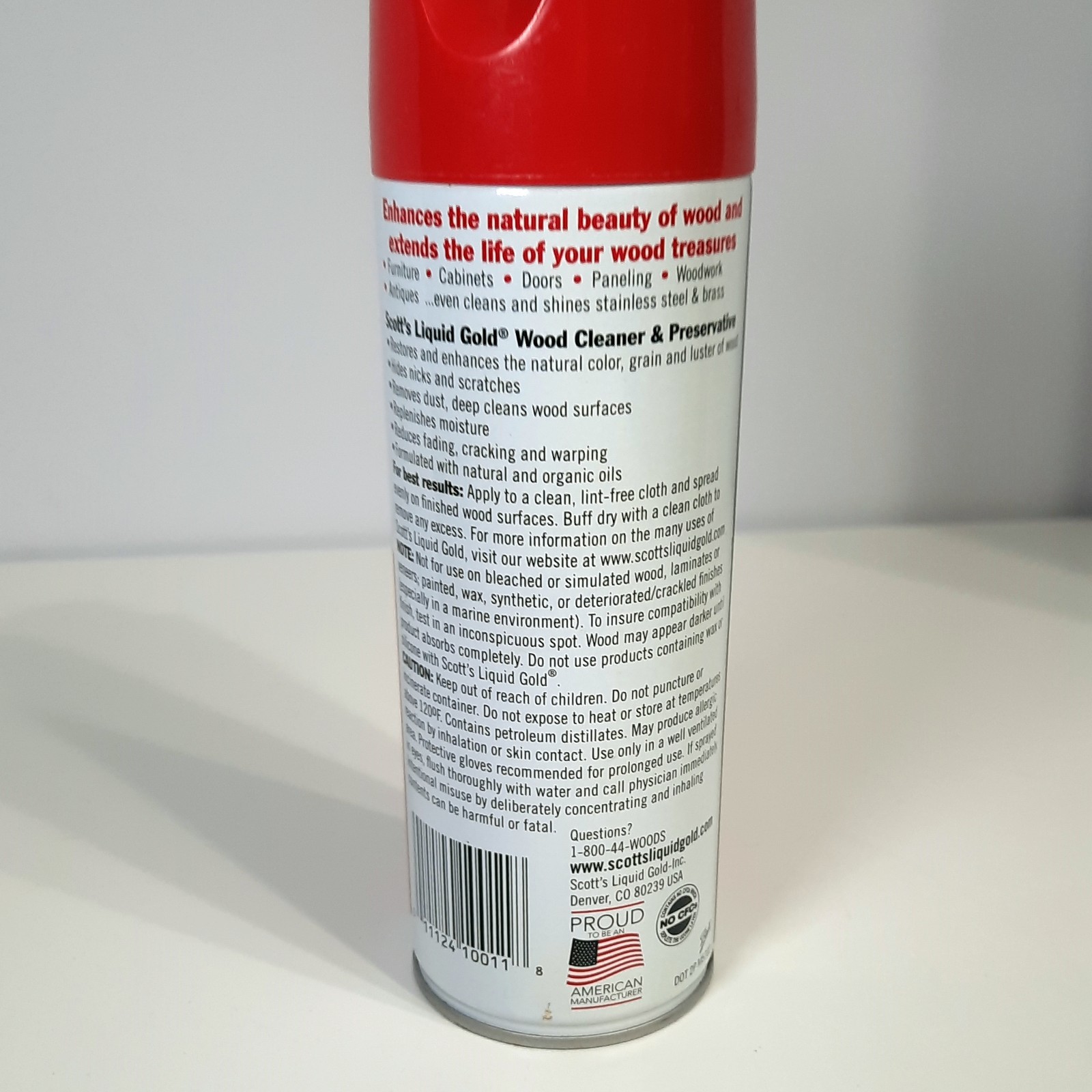 Scott’s Liquid Gold Wood Cleaner and Preservative Almond Scent 10 Oz