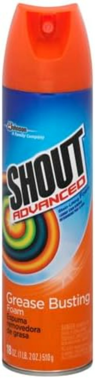 Powerful Shout Foaming Stain Remover | 36 oz Pack of 2 for Stubborn Stains