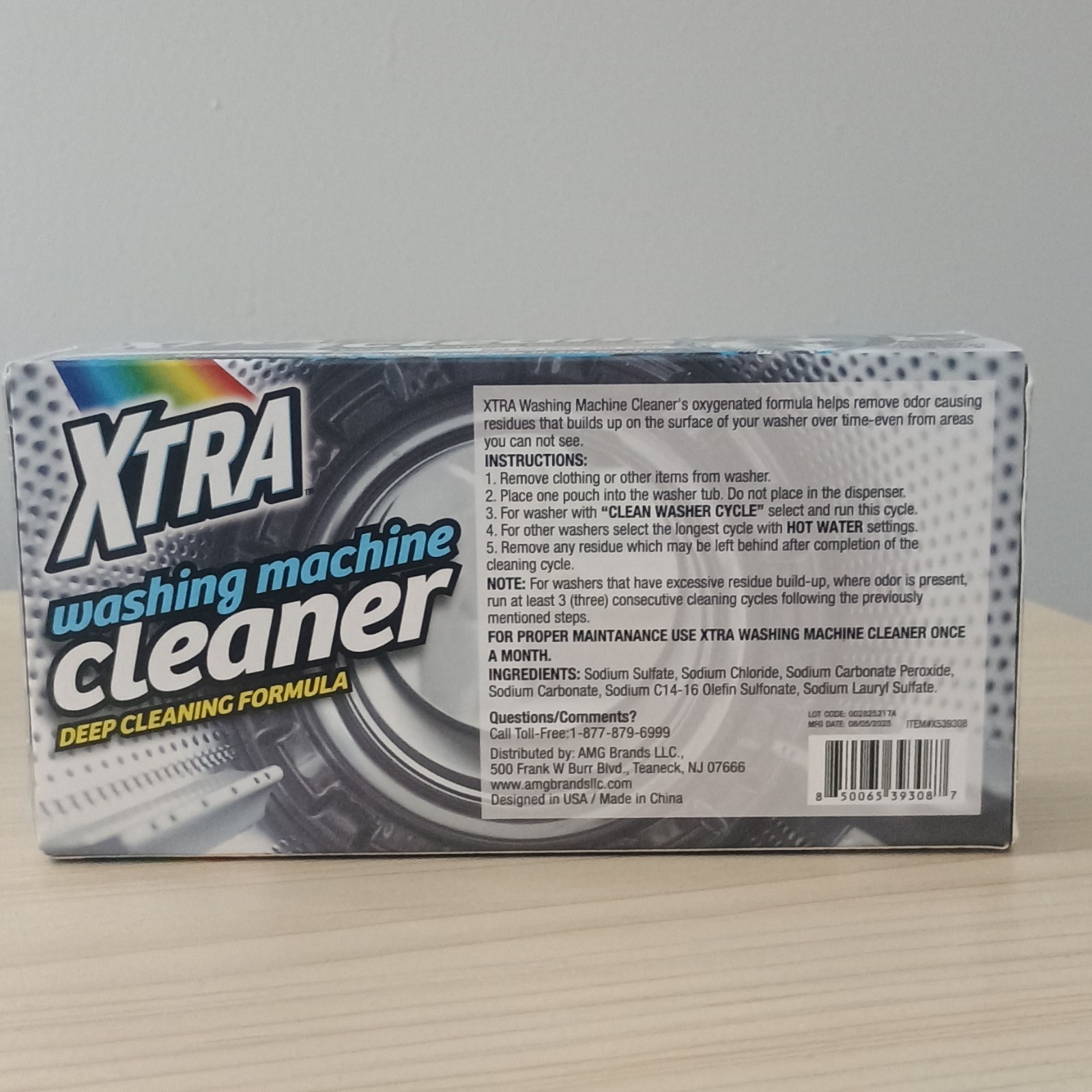 XTRA Washing Machine Cleaner Deep Cleaning Formula 3 Pouches 7.9 oz