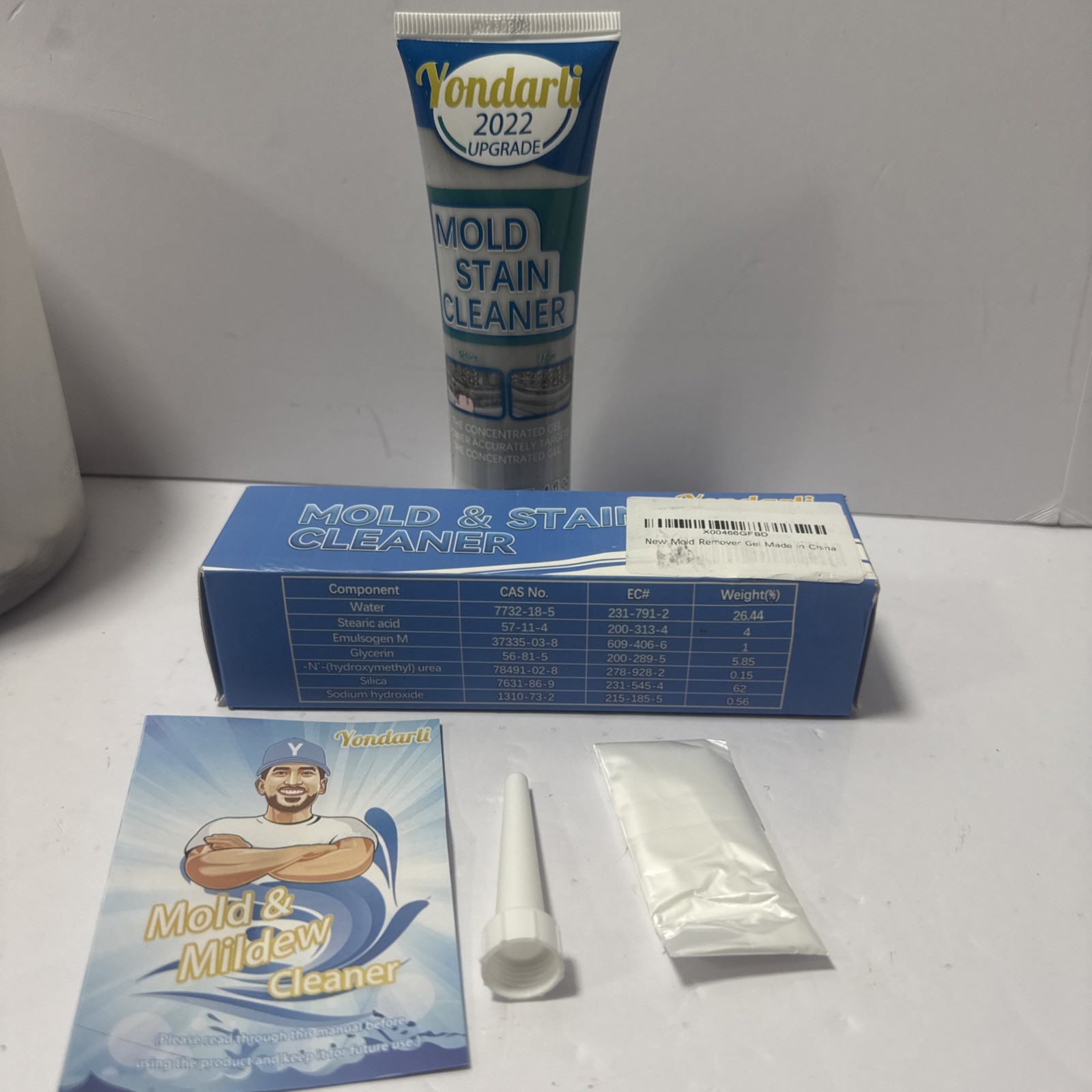 Yondarli 2022 Upgrade Mold Stain Cleaner 4fl Oz Concentrated Gel Bath Cleaning