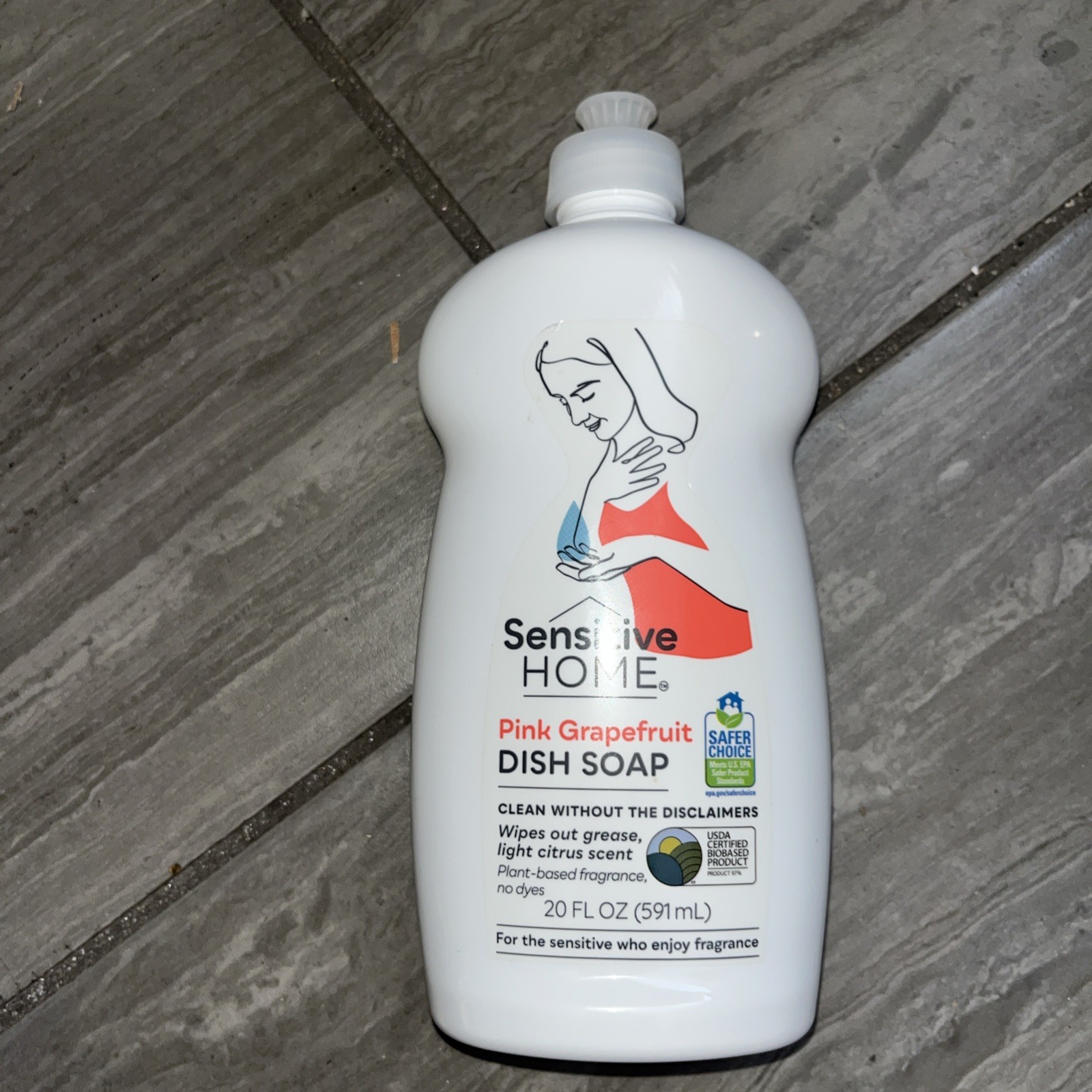 New Sensitive Home Pink Grapefruit Dish Soap