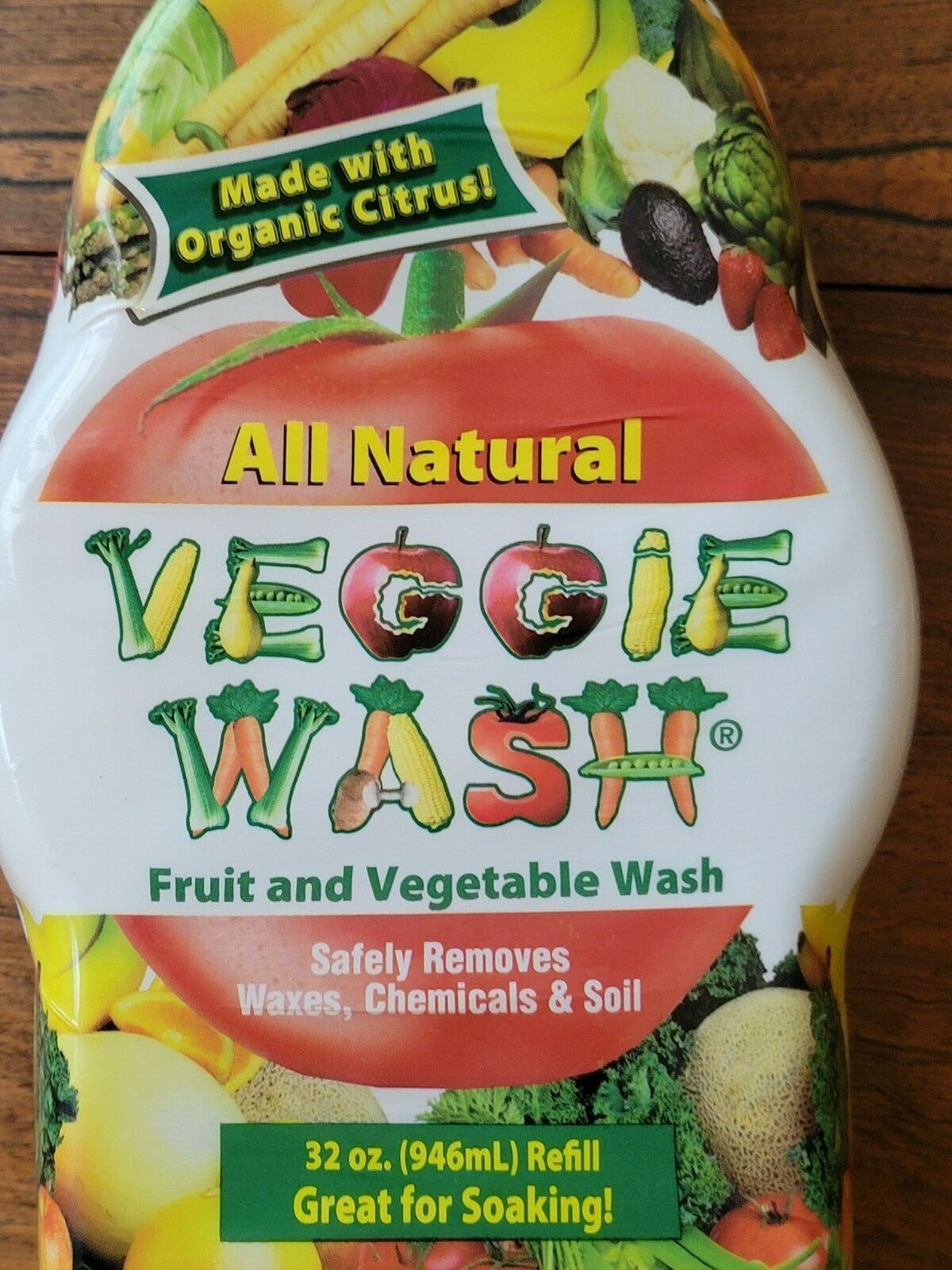 All Natural Veggie Wash Made w/ Organic Citrus 32 Fl. Oz. (NEW)
