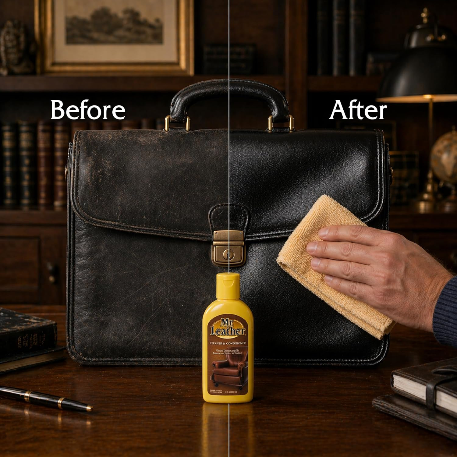 MR. LEATHER Cleaner and Conditioner (8 Oz) – Restores & Protects All Leather wit