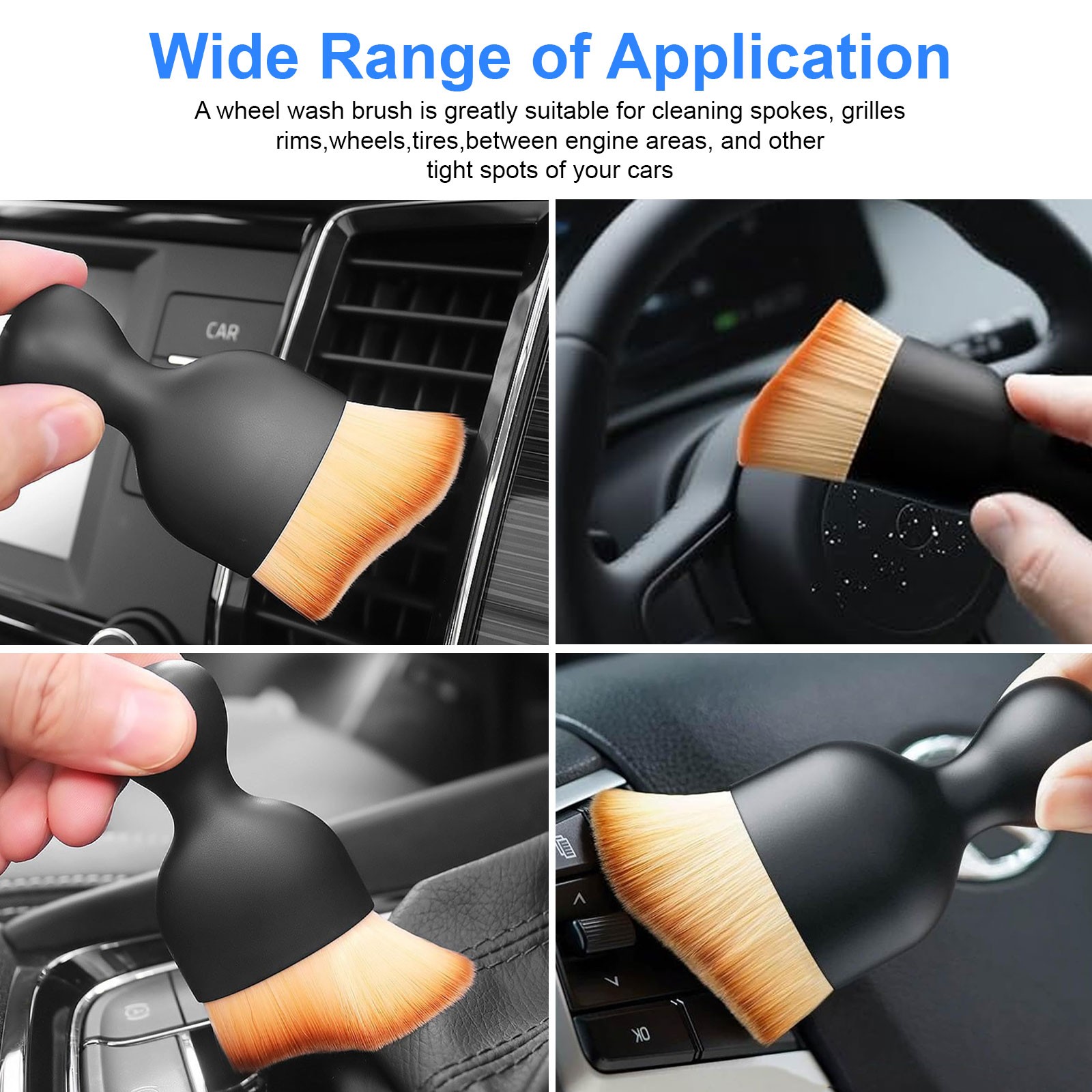 11 PCS Car Cleaning Kit Wash Detailing Set Wheel Brush Mitt Sponge Towels Tools