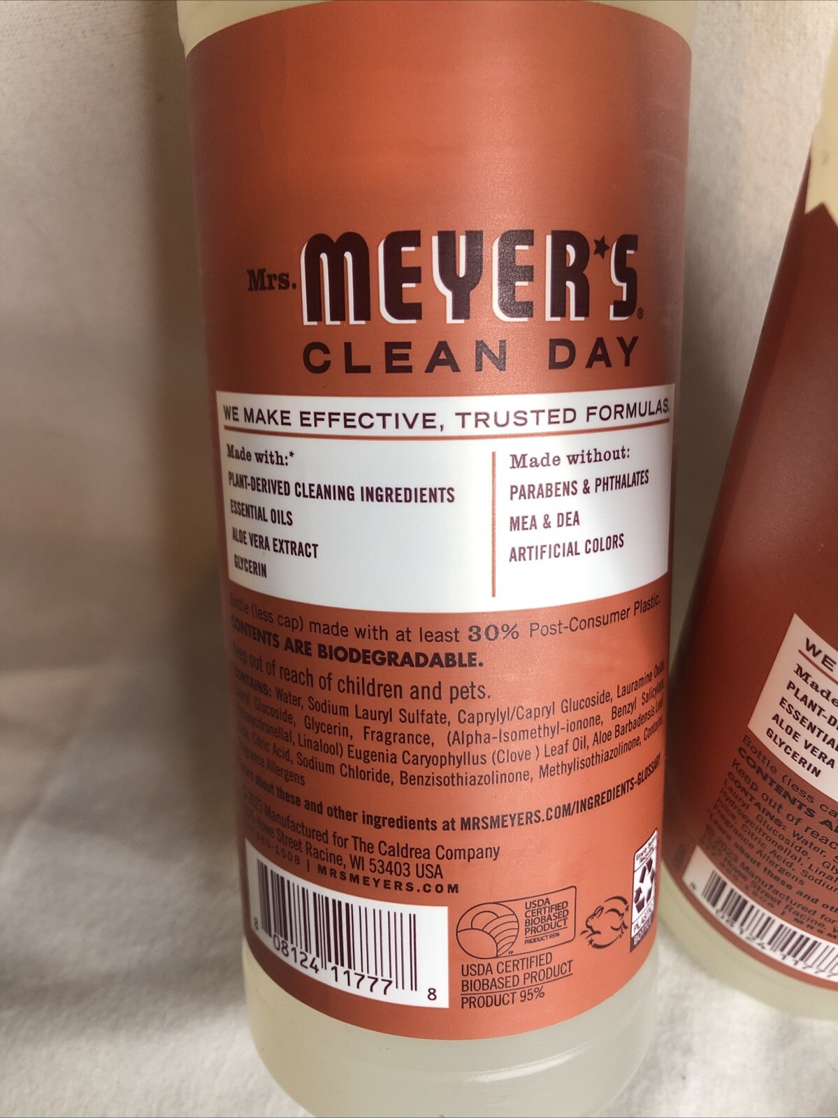 Mrs Meyers Clean Day Dish Soap Limited Edition Scent Fall 🍁Leaves 🍁 16oz 2-Pk