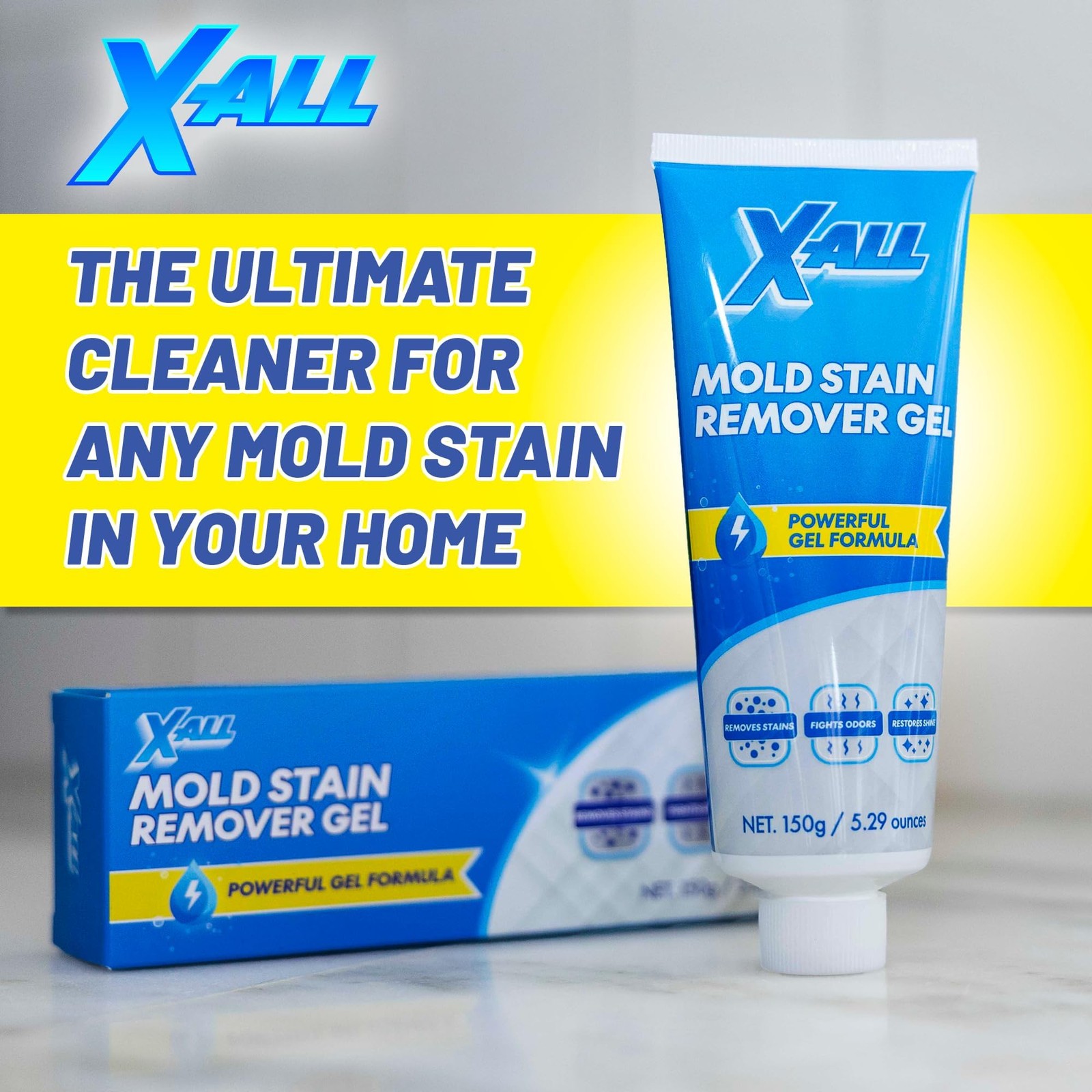 Mold Stain Remover – Heavy Duty Cleaner for Bathroom Grout, Tile, Shower & Wa…