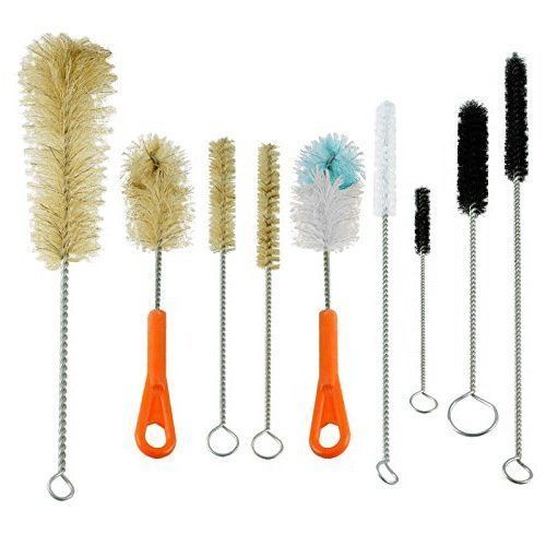 Ultimate Kitchen,Lab,Tube Glass & Baby Bottle Brush Cleaning Set of 9 brushes