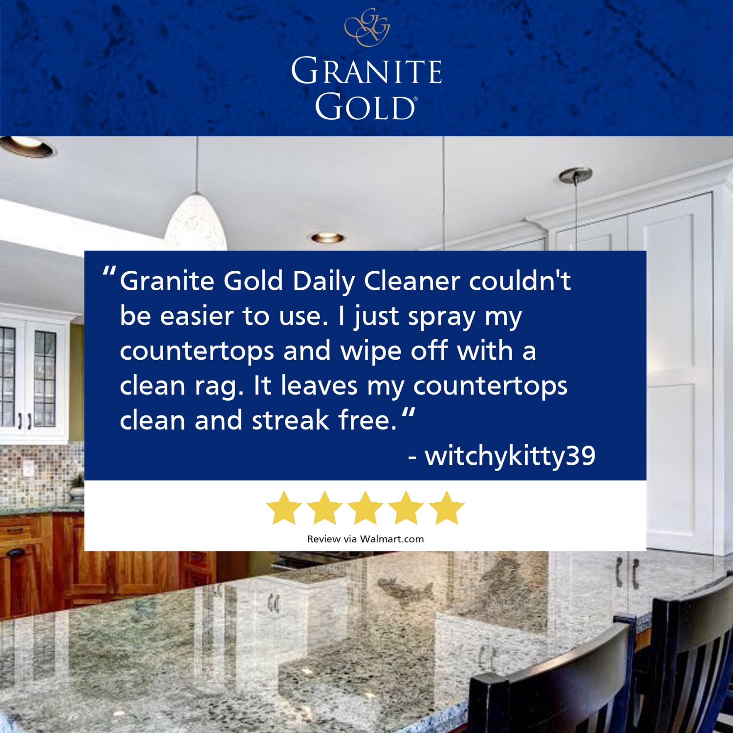 5 Pack Granite Gold Daily Cleaner 24 oz Spray for Granite Marble Quartz