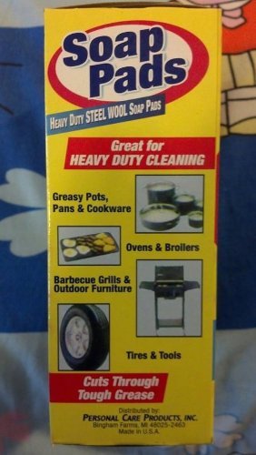 Personal Care Products Heavy Duty Steel Wool Soap Pads – 10-Count