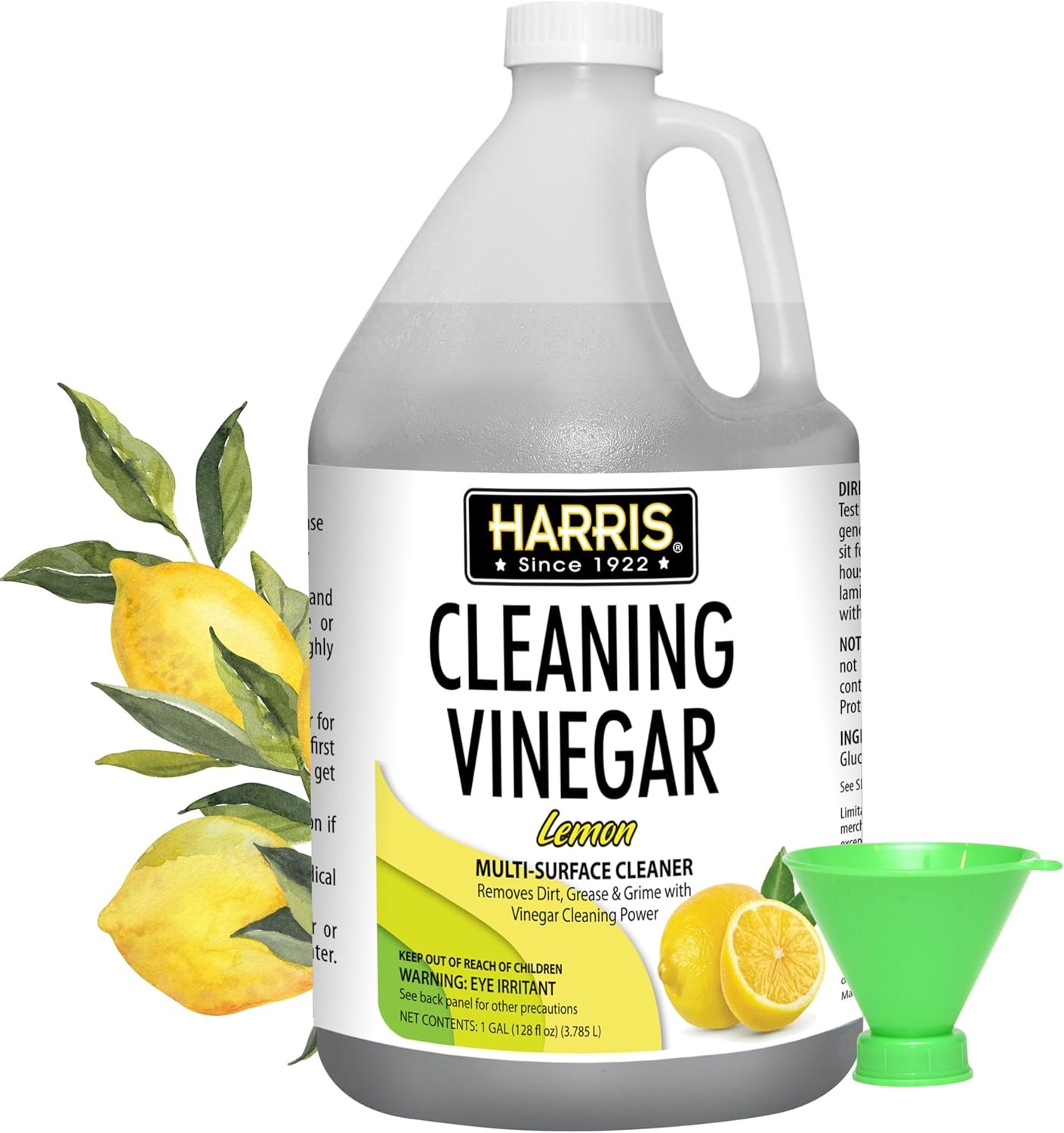 HARRIS Cleaning Vinegar All Purpose Household Multi-Surface Cleaner, 128oz (Lemo