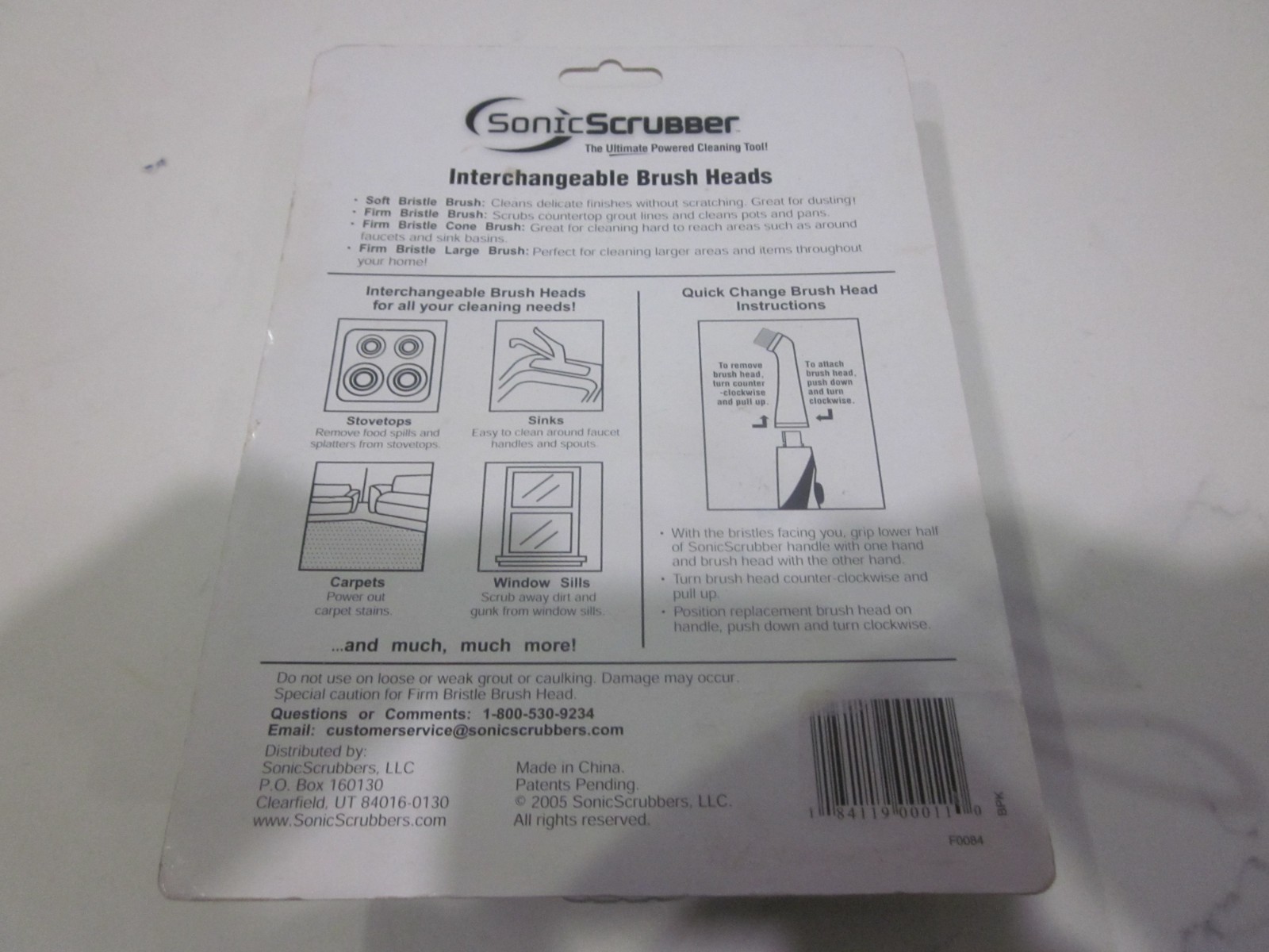 Sonic Scrubber Power Cleaner Interchangeable Brush Heads