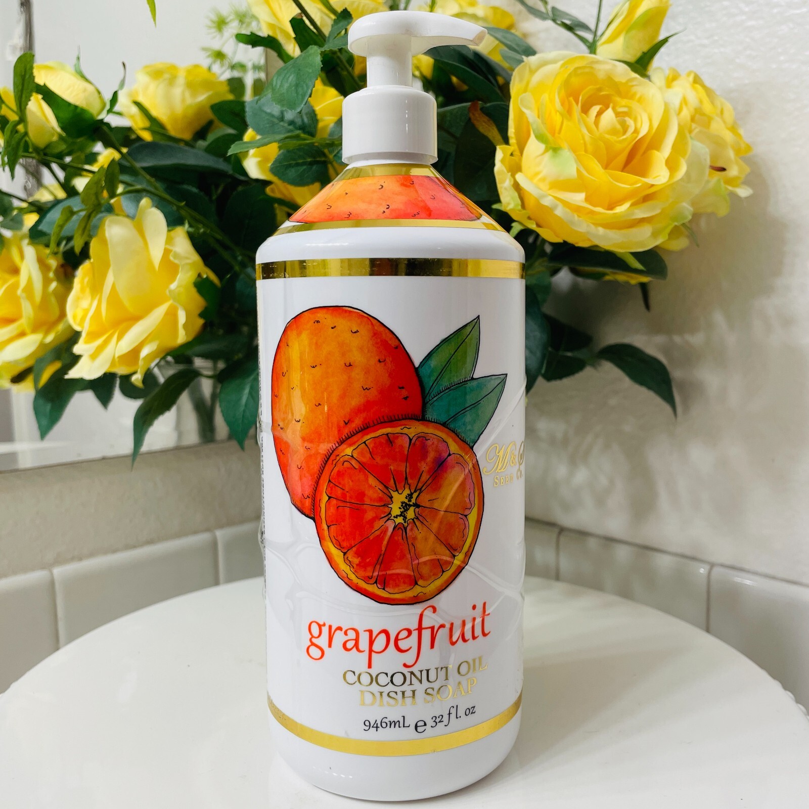 4X Home & Body Co Meyer Lemon Lime Verbena Sweet Orange Grapefruit Gel Dish Soap